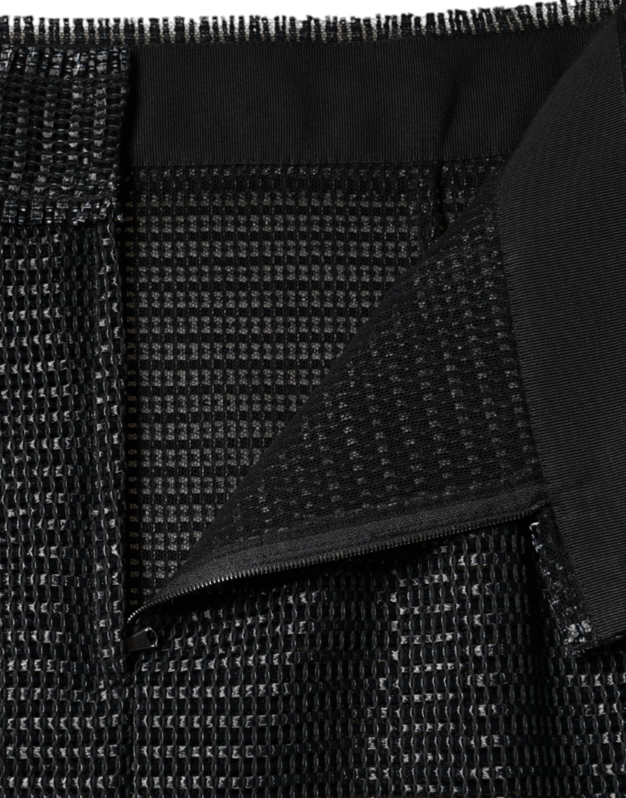 Black Viscose High Waist Pencil Cut Skirt - ventzia