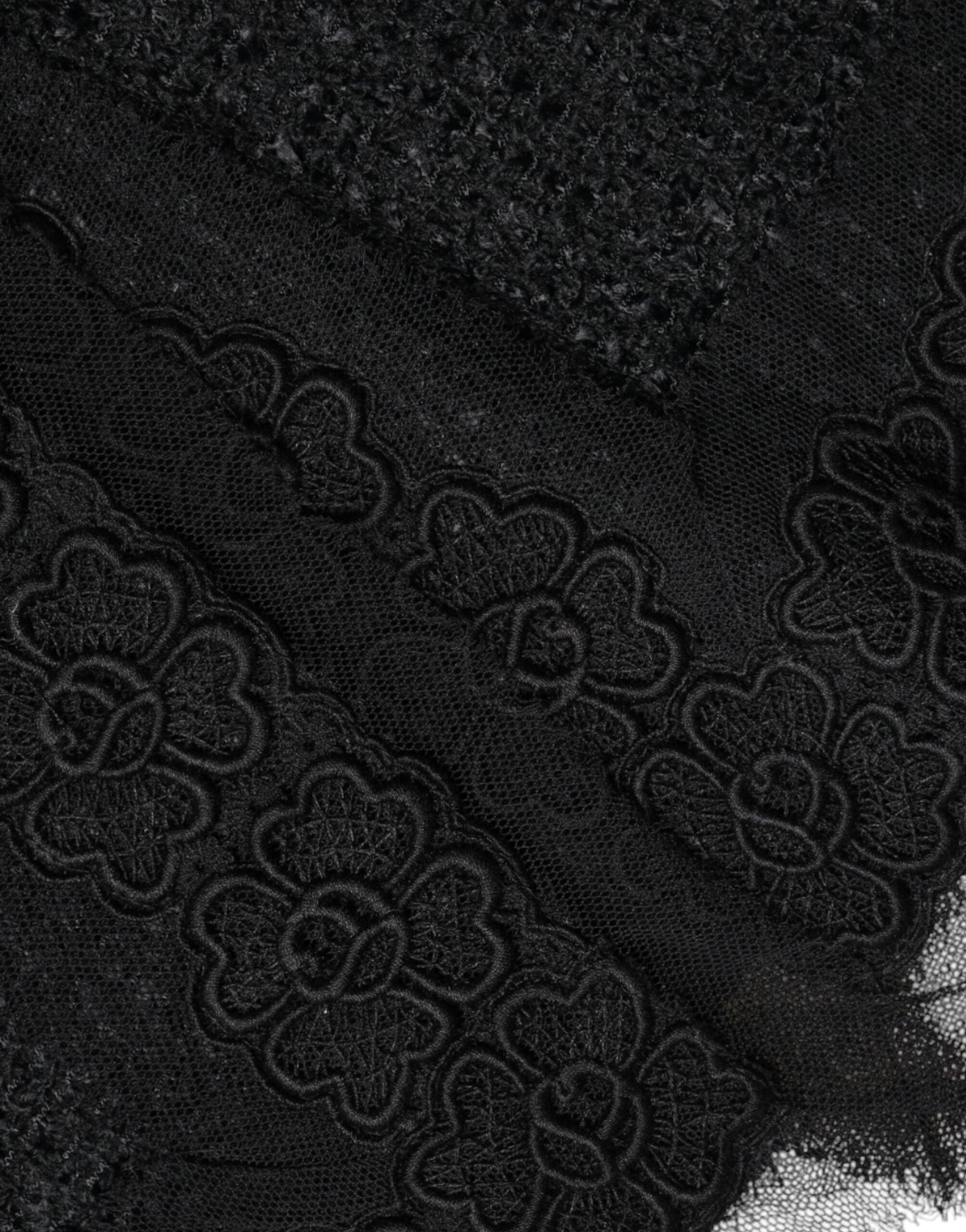 Black Virgin Wool Pencil Cut Midi Skirt - ventzia