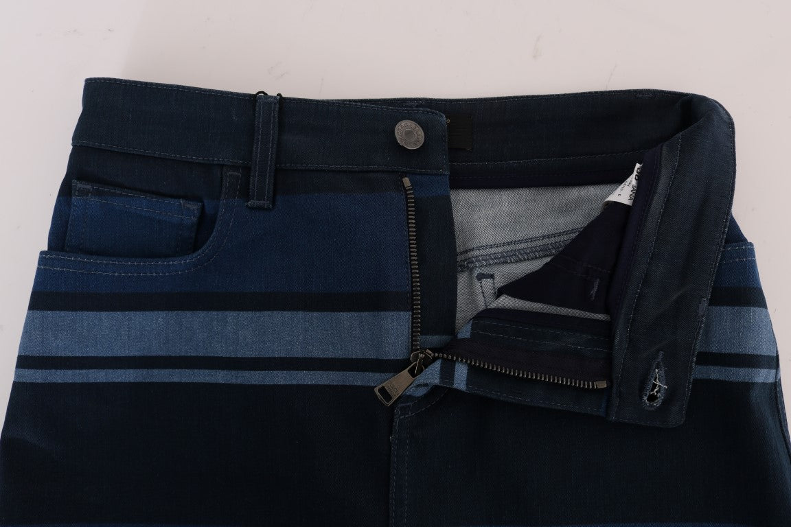 Chic Blue Denim Mini Skirt - ventzia