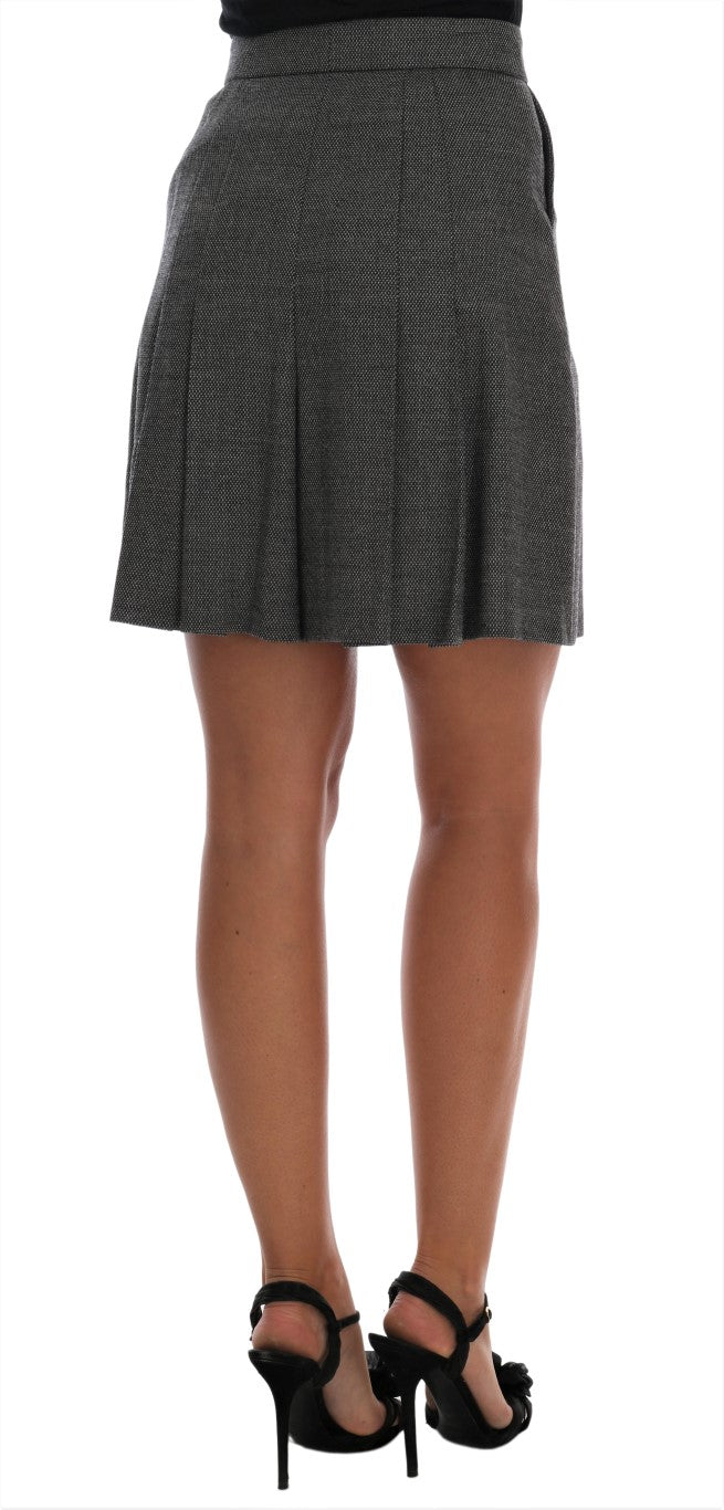 Chic High Waist Wool Mini Shorts - ventzia