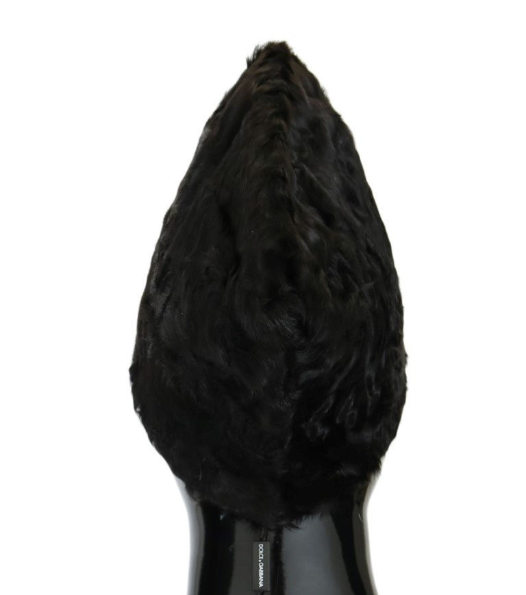 Elegant Black Xiangao Fur Beanie Hat - ventzia