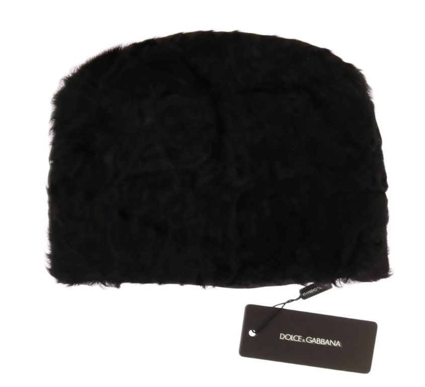 Elegant Black Xiangao Fur Beanie Hat - ventzia