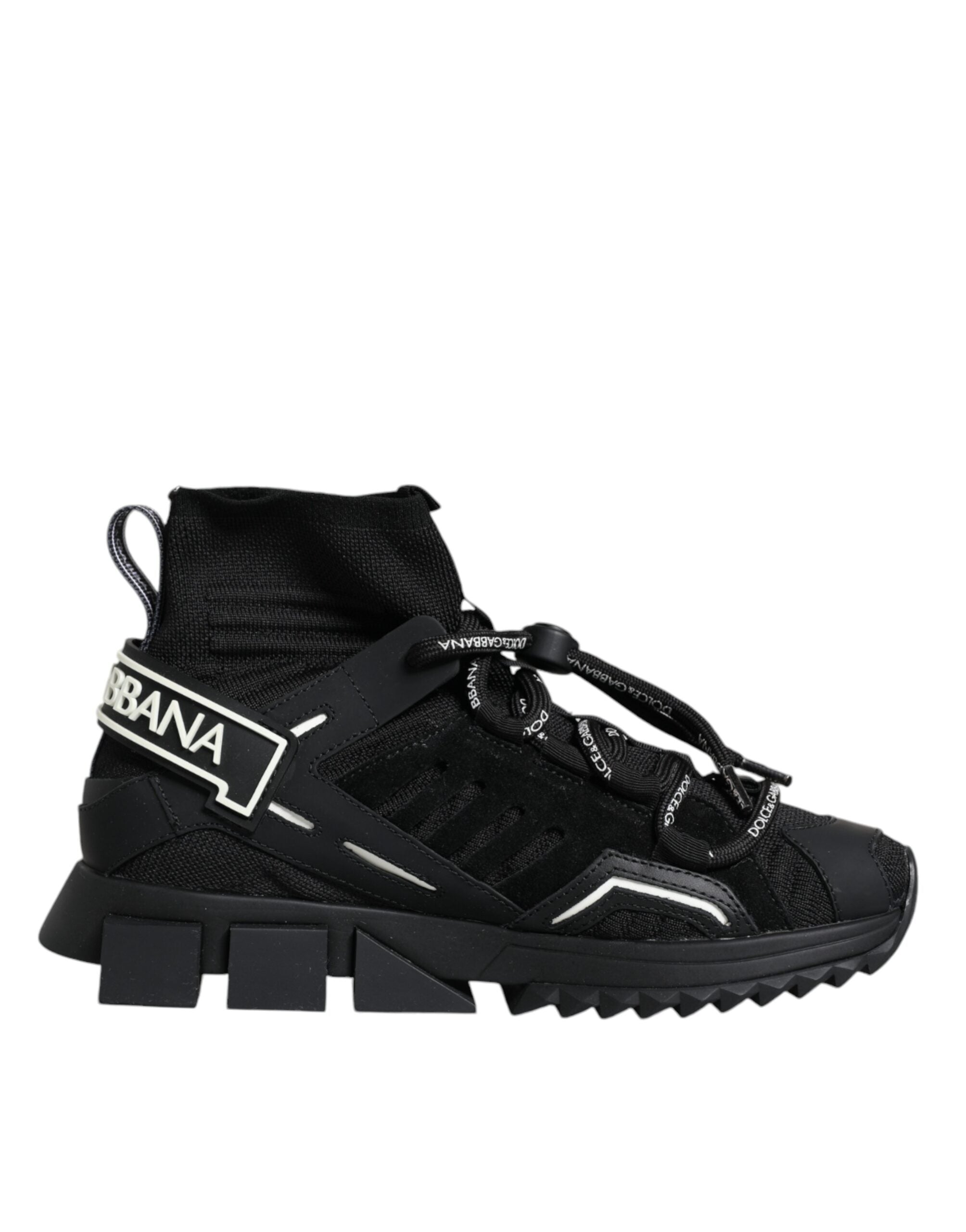 Black Sorrento Socks Logo Sneakers Shoes - ventzia