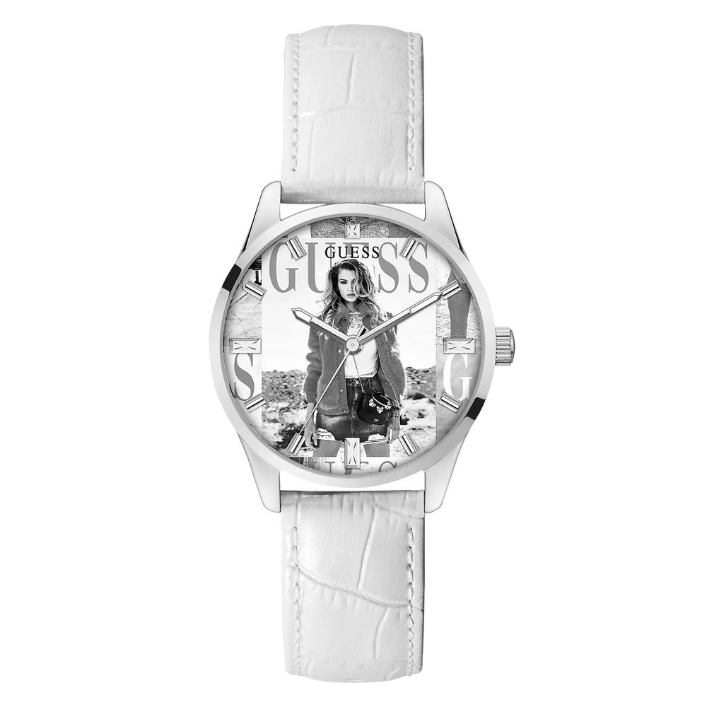 White Leather Dress Watch - ventzia