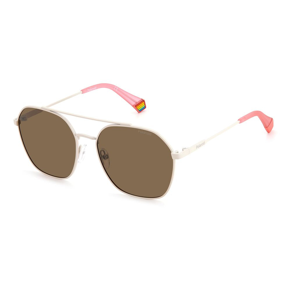 Beige Stainless Steel Sunglasses - ventzia
