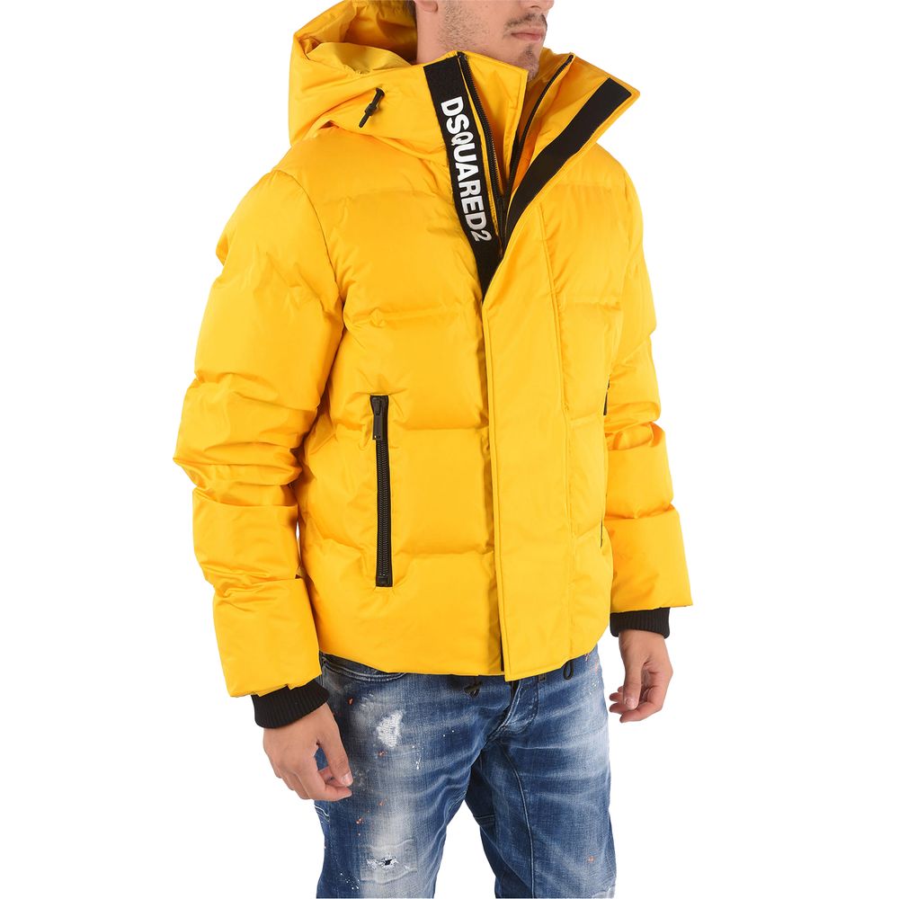 Yellow Nylon Men Jacket - ventzia