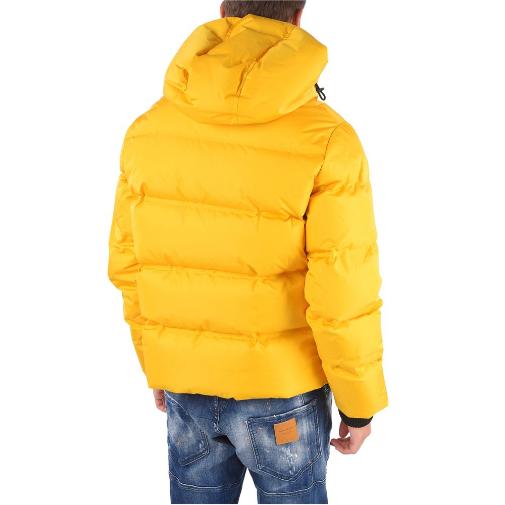 Yellow Nylon Men Jacket - ventzia
