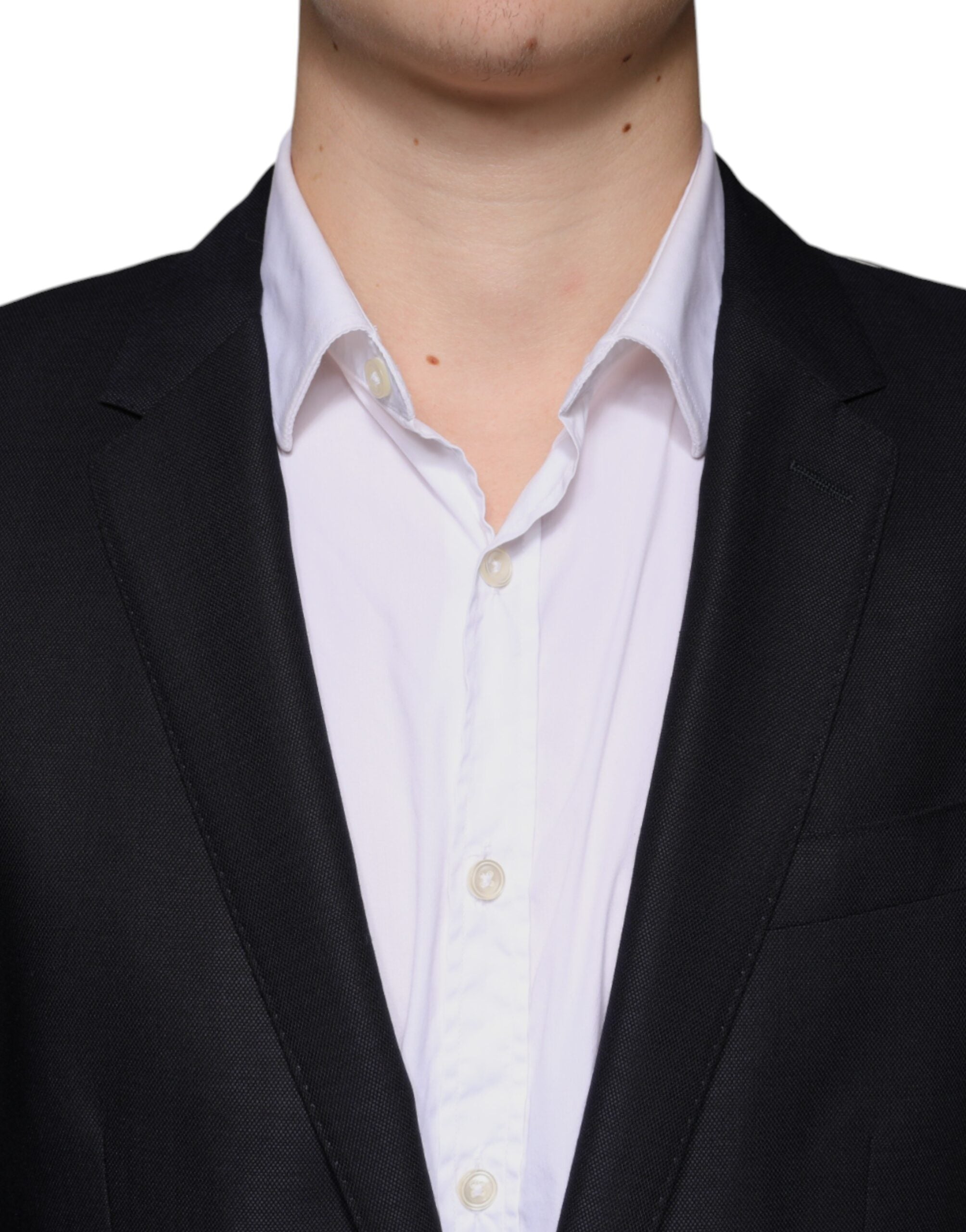 Dark Blue Wool Single Breasted Dress Coat Blazer - ventzia