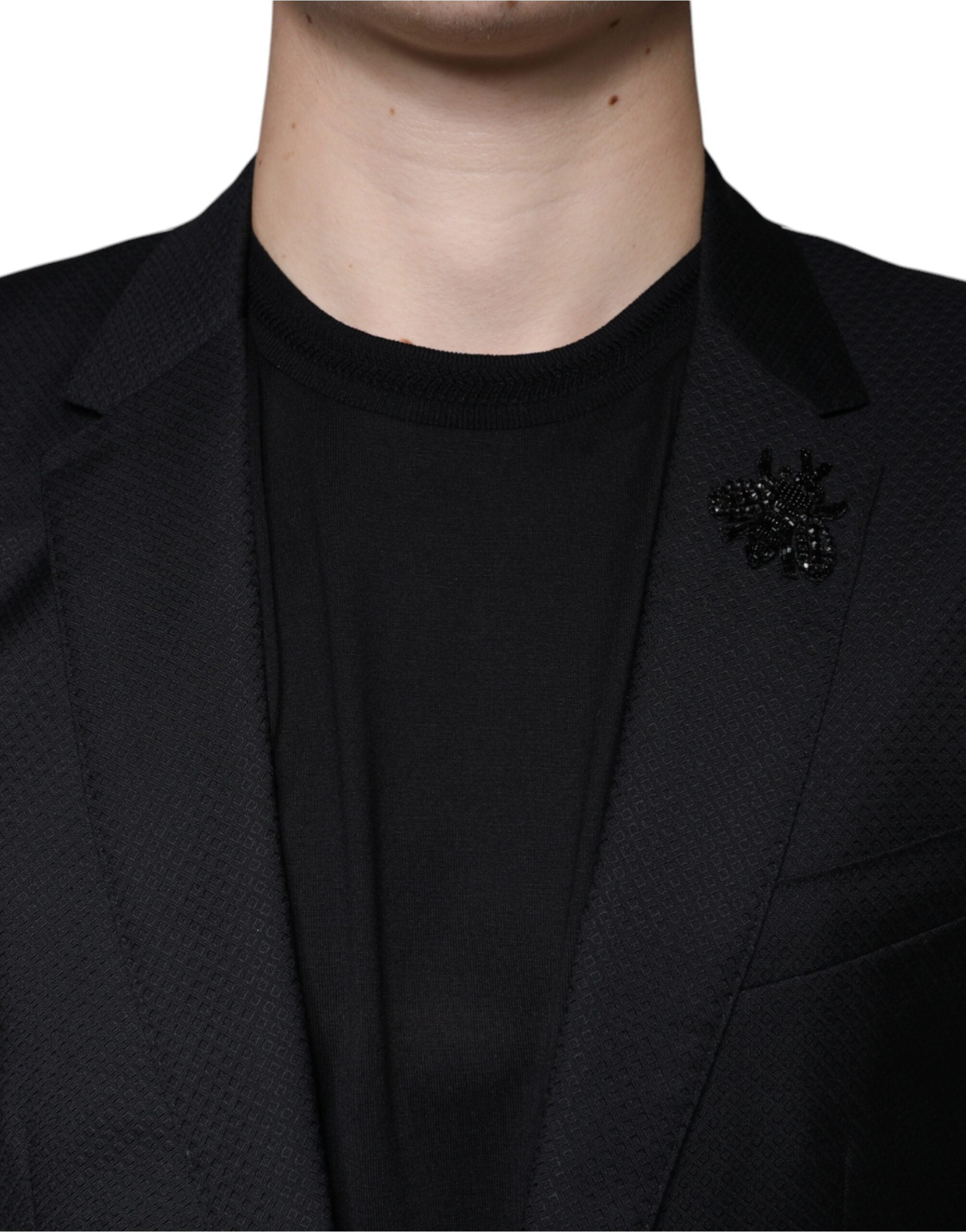 Black MARTINI Bee Single Breasted Blazer - ventzia
