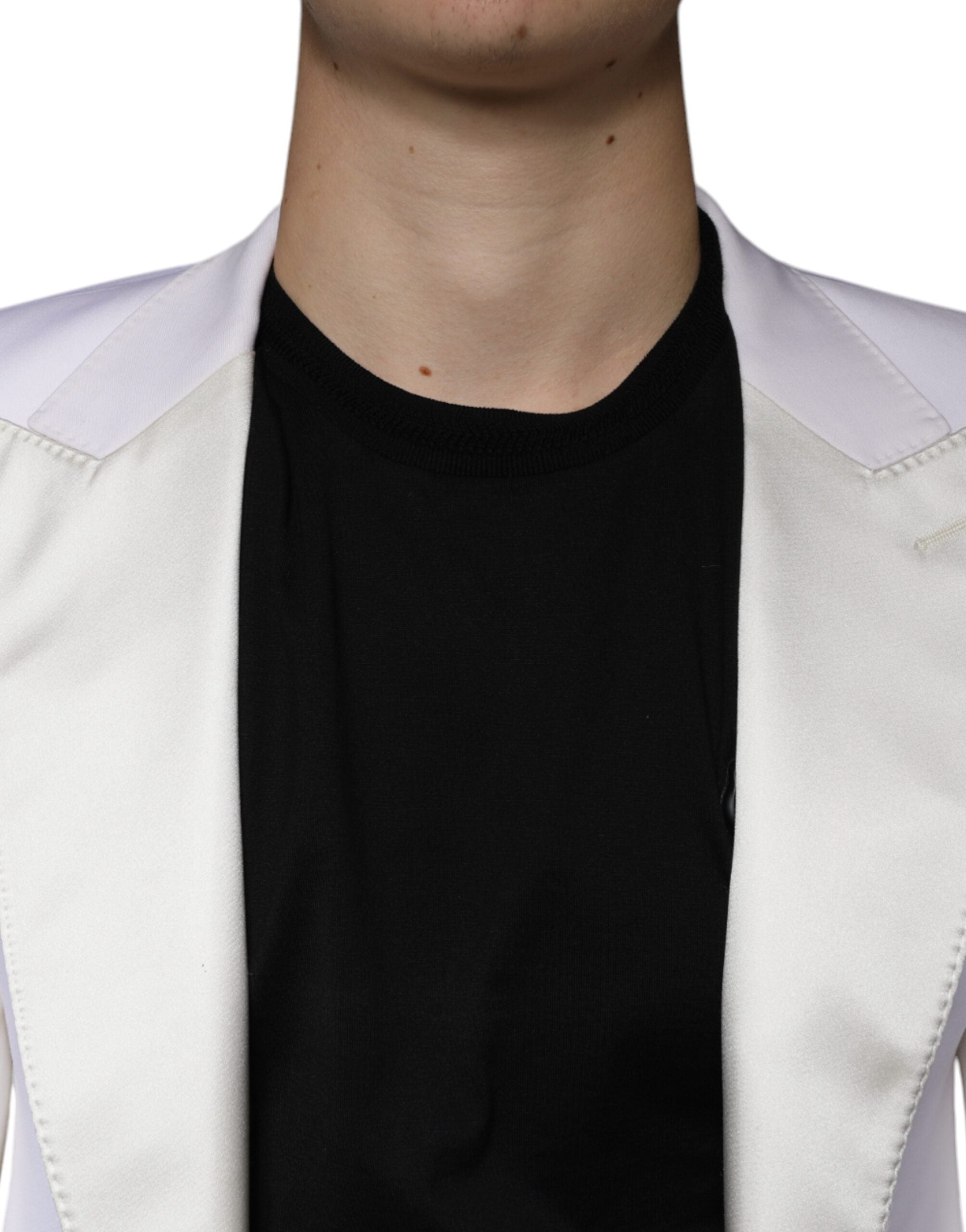 Off White Wool Single Breasted Dress Blazer - ventzia