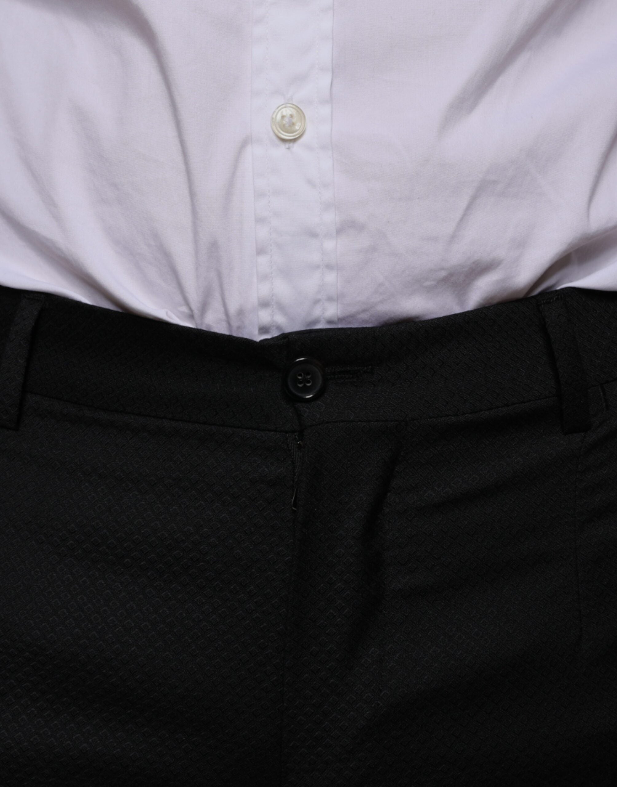 Black Wool Skinny Dress Formal Pants - ventzia