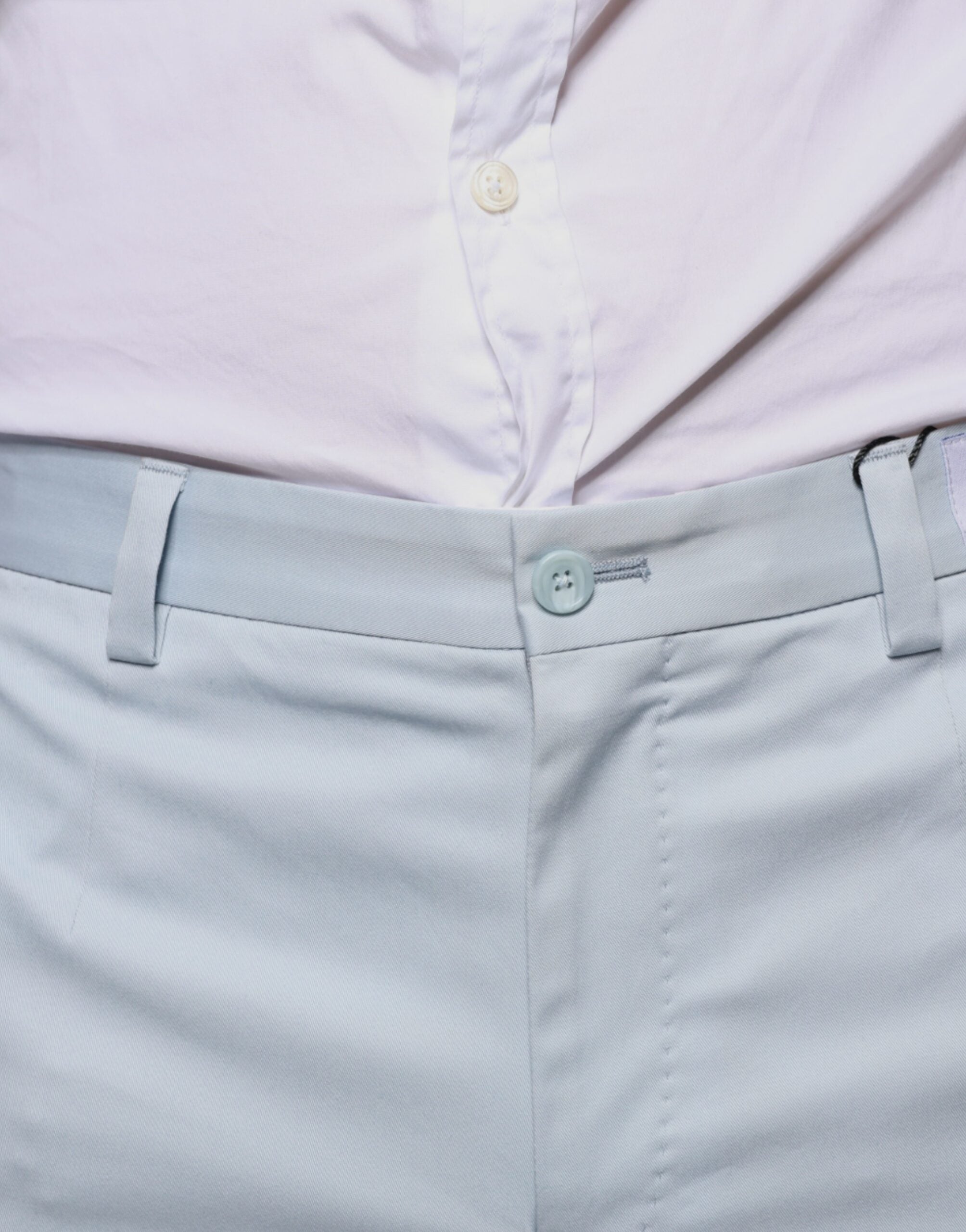 Light Blue Cotton Dress Pants - ventzia