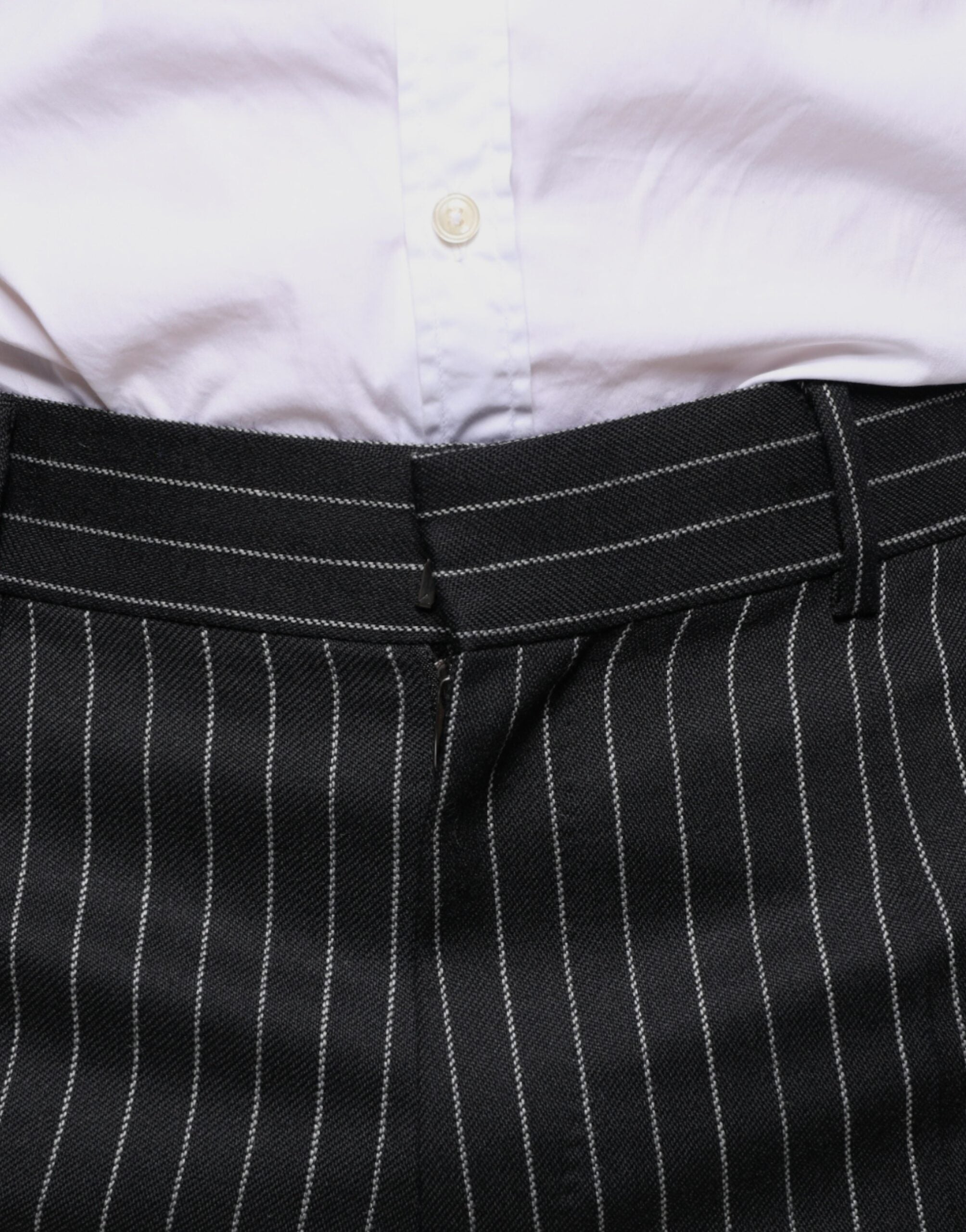 Black Stripes Skinny Men Dress Pants - ventzia
