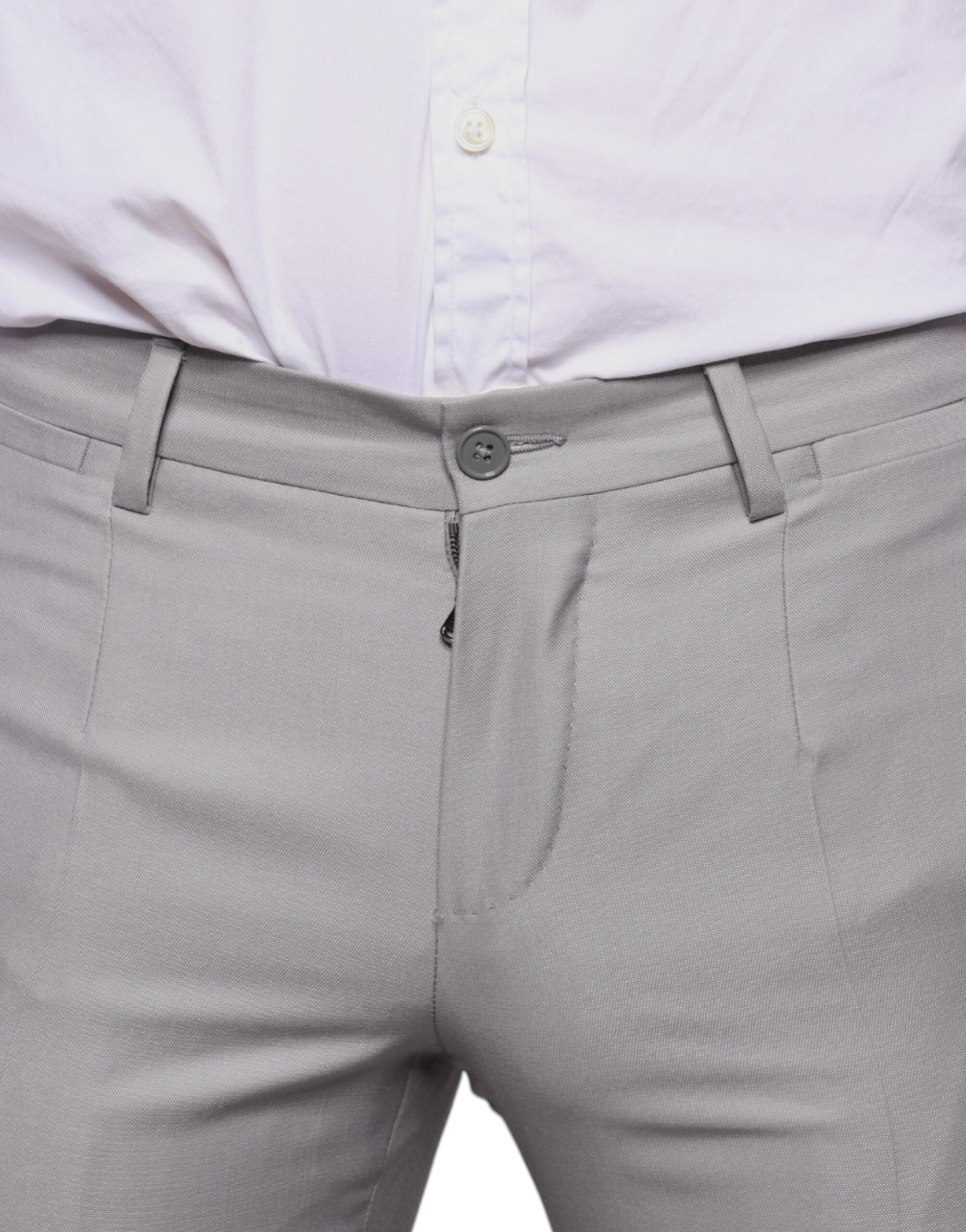 Light Gray Wool Dress Pants - ventzia
