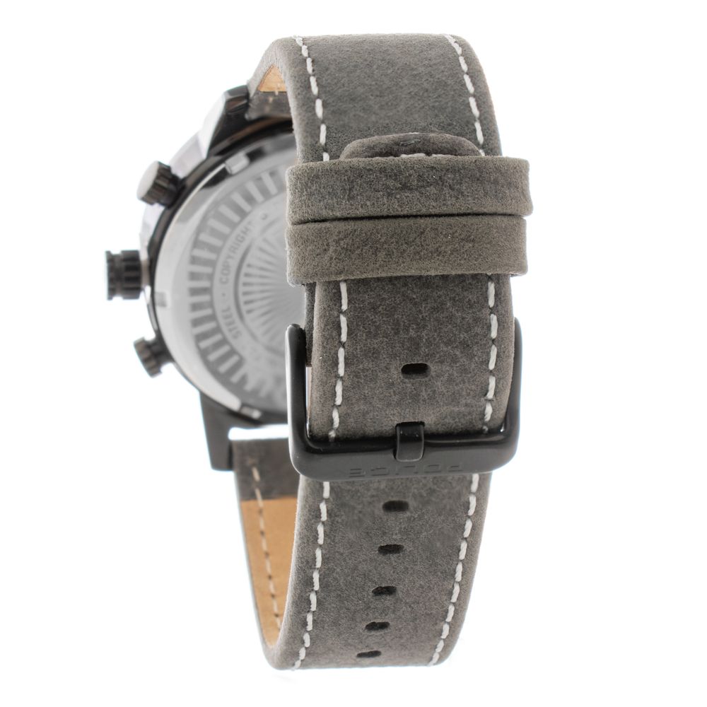 Gray Leather Dress Watch - ventzia