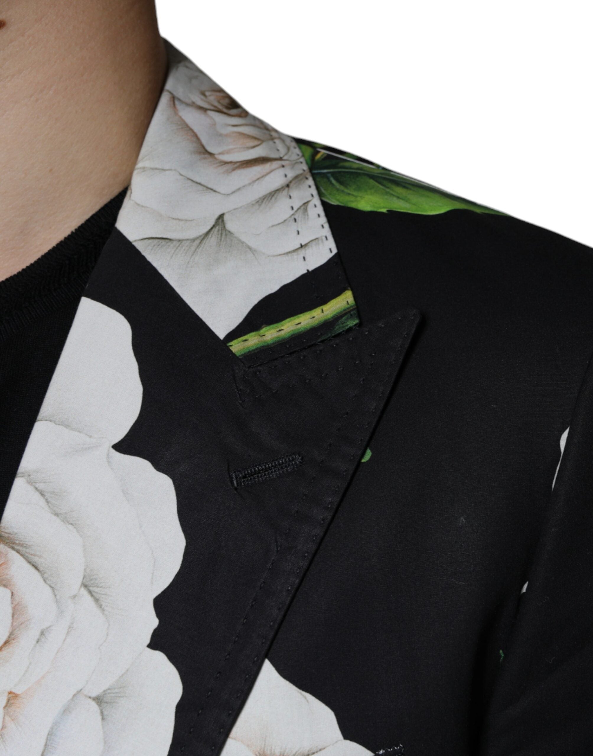 Black Rose Cotton Men Formal 2 Piece Suit - ventzia