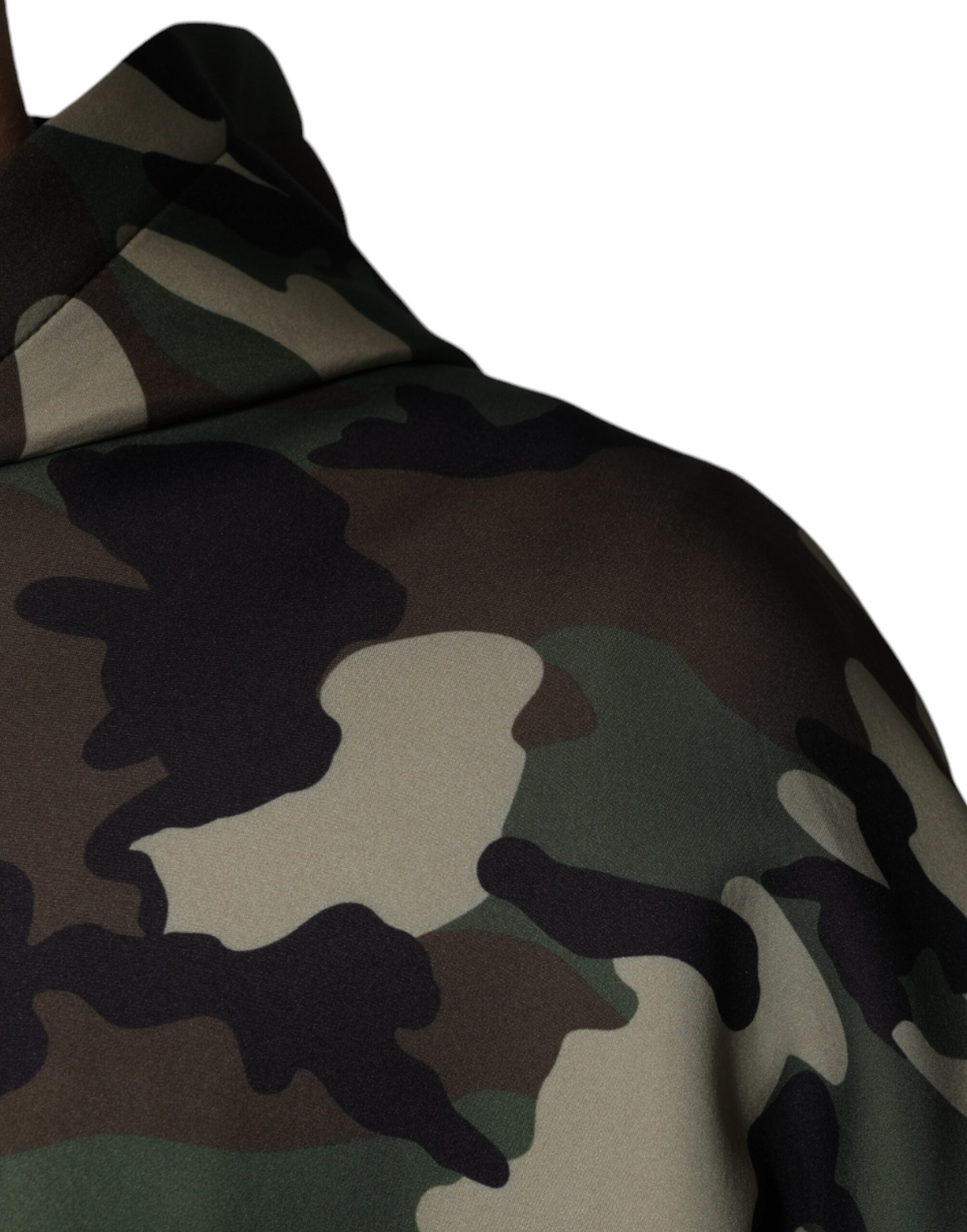 Multicolor Camouflage Hooded Sweatshirt Sweater - ventzia