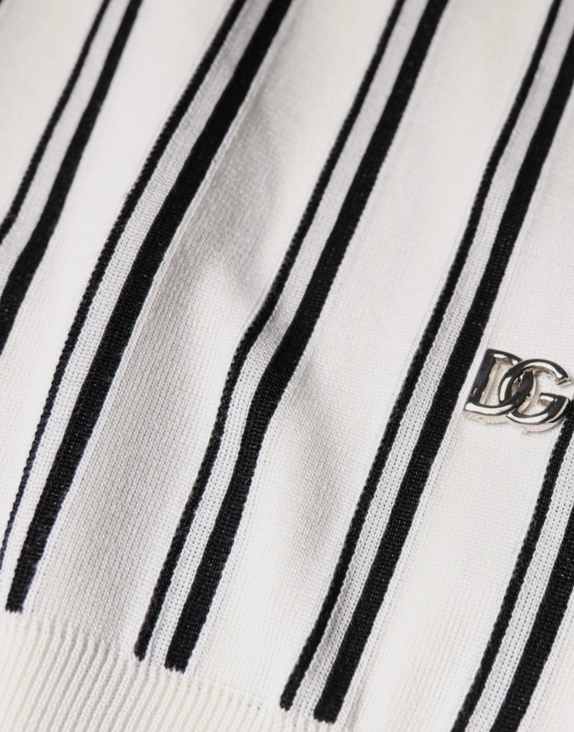 White Black Stripe Polo Short Sleeve T-shirt - ventzia
