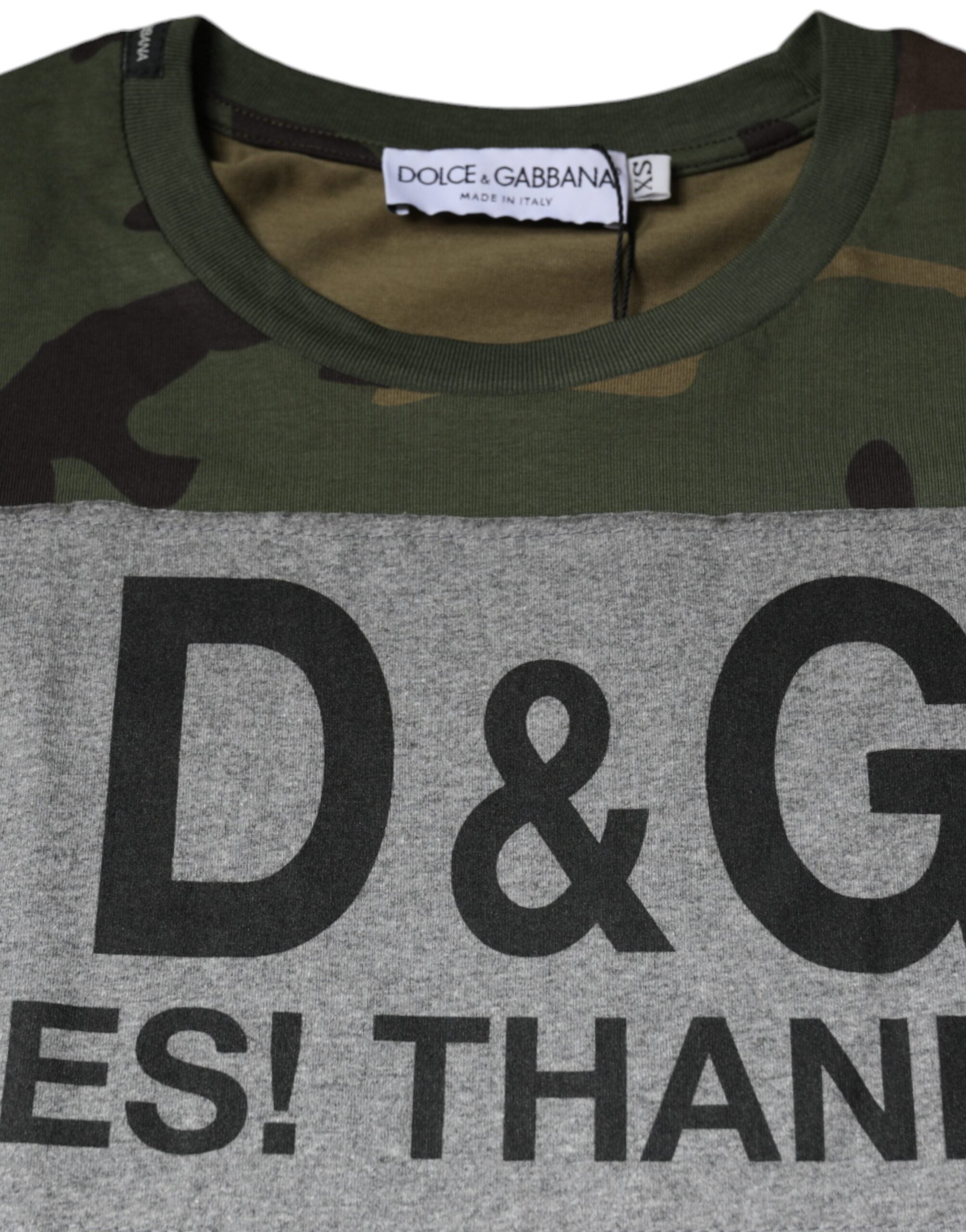 Multicolor Camouflage Cotton Crew Neck T-shirt - ventzia