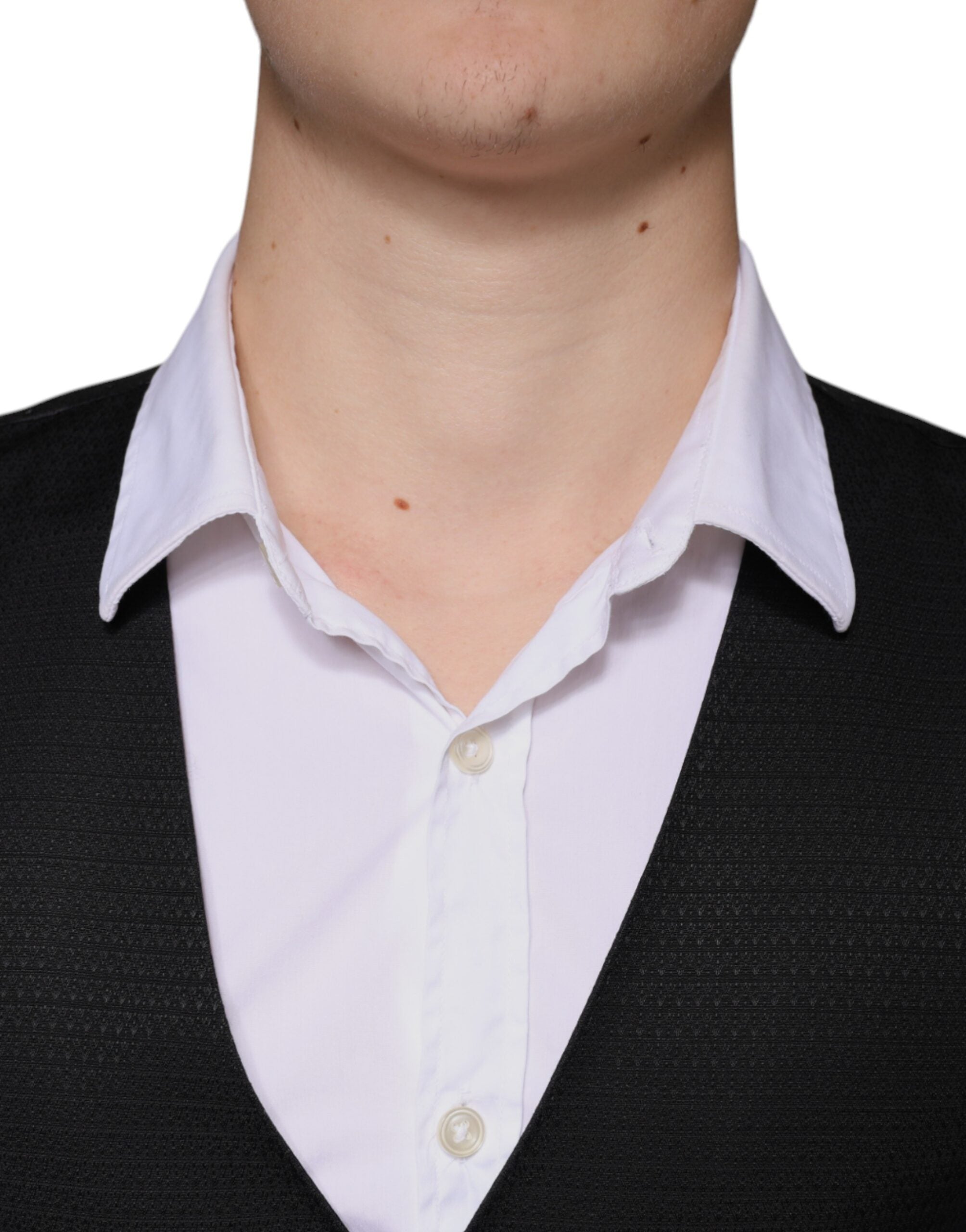 Black Wool Waistcoat Dress Formal Vest - ventzia