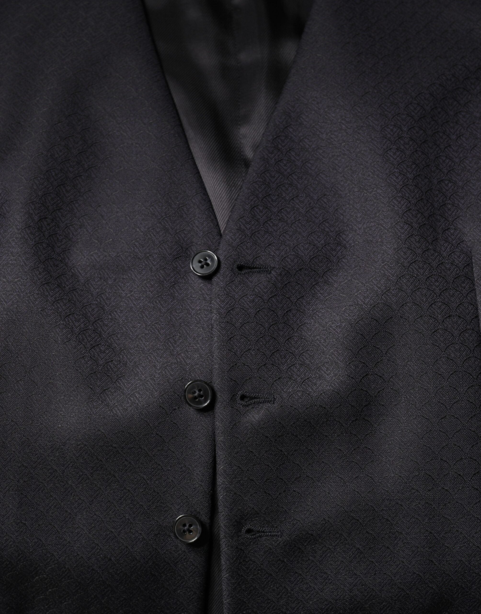 Black Wool Waistcoat Dress Formal Vest - ventzia