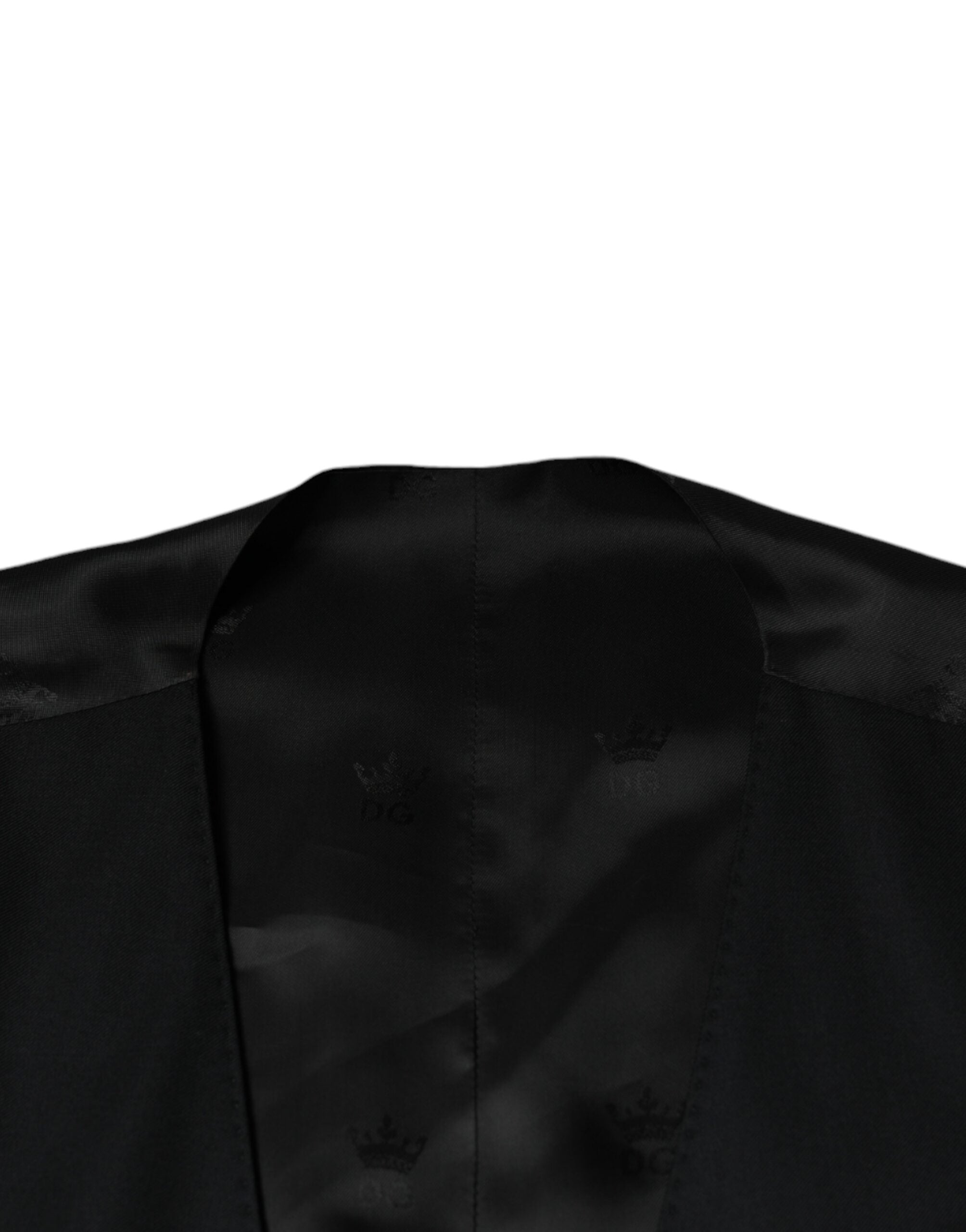 Black Wool Waistcoat Dress Formal Vest - ventzia