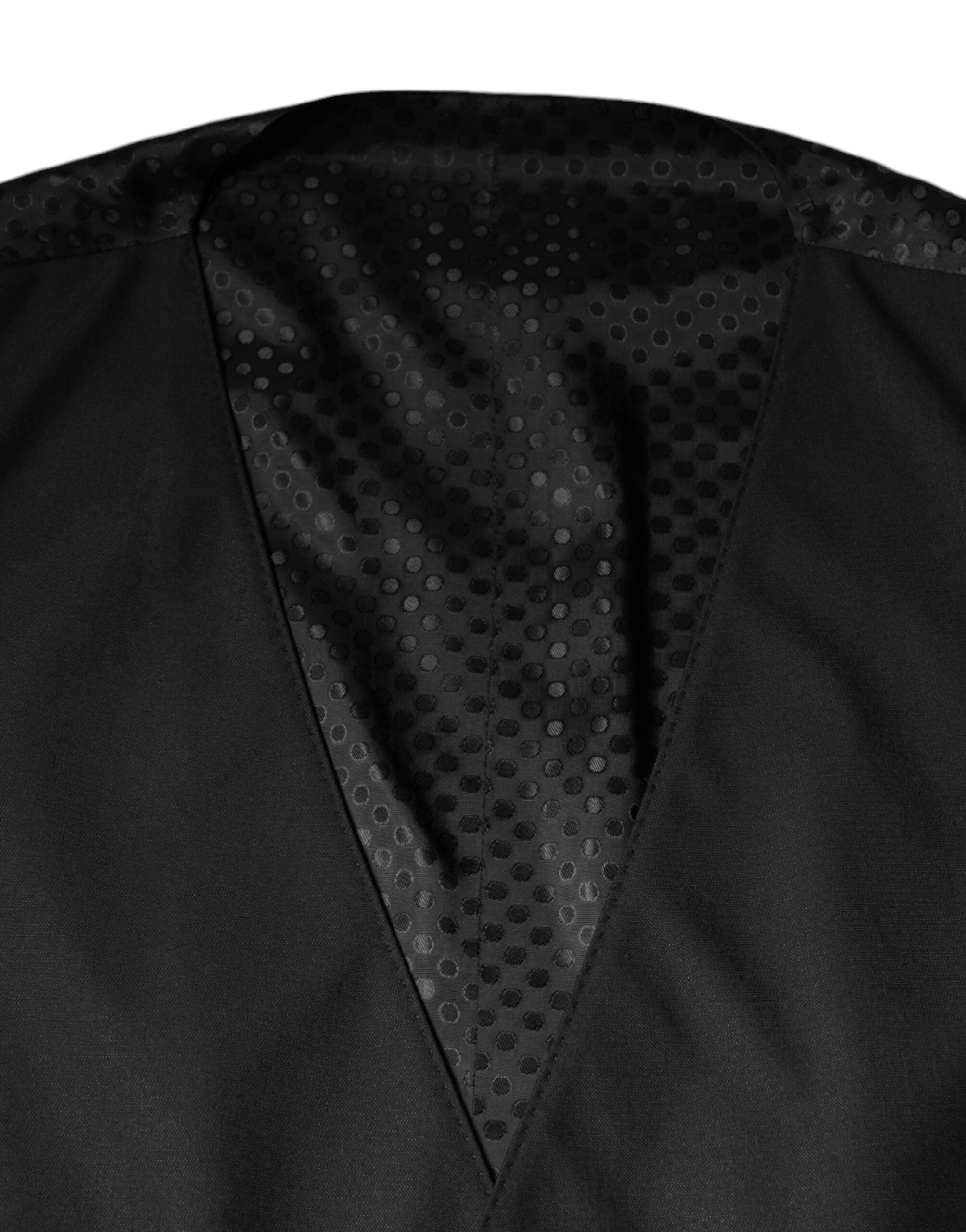 Black Wool Waistcoat Dress Formal Vest - ventzia