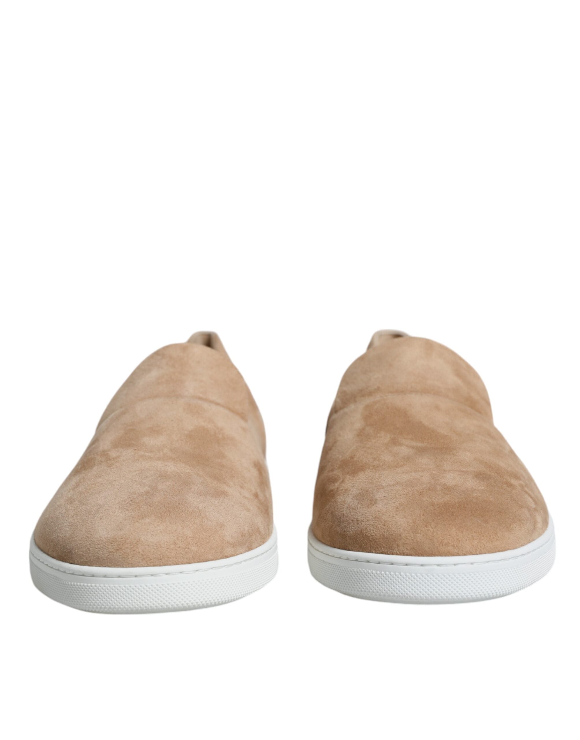 Beige Suede Caiman Loafers Slippers Shoes - ventzia