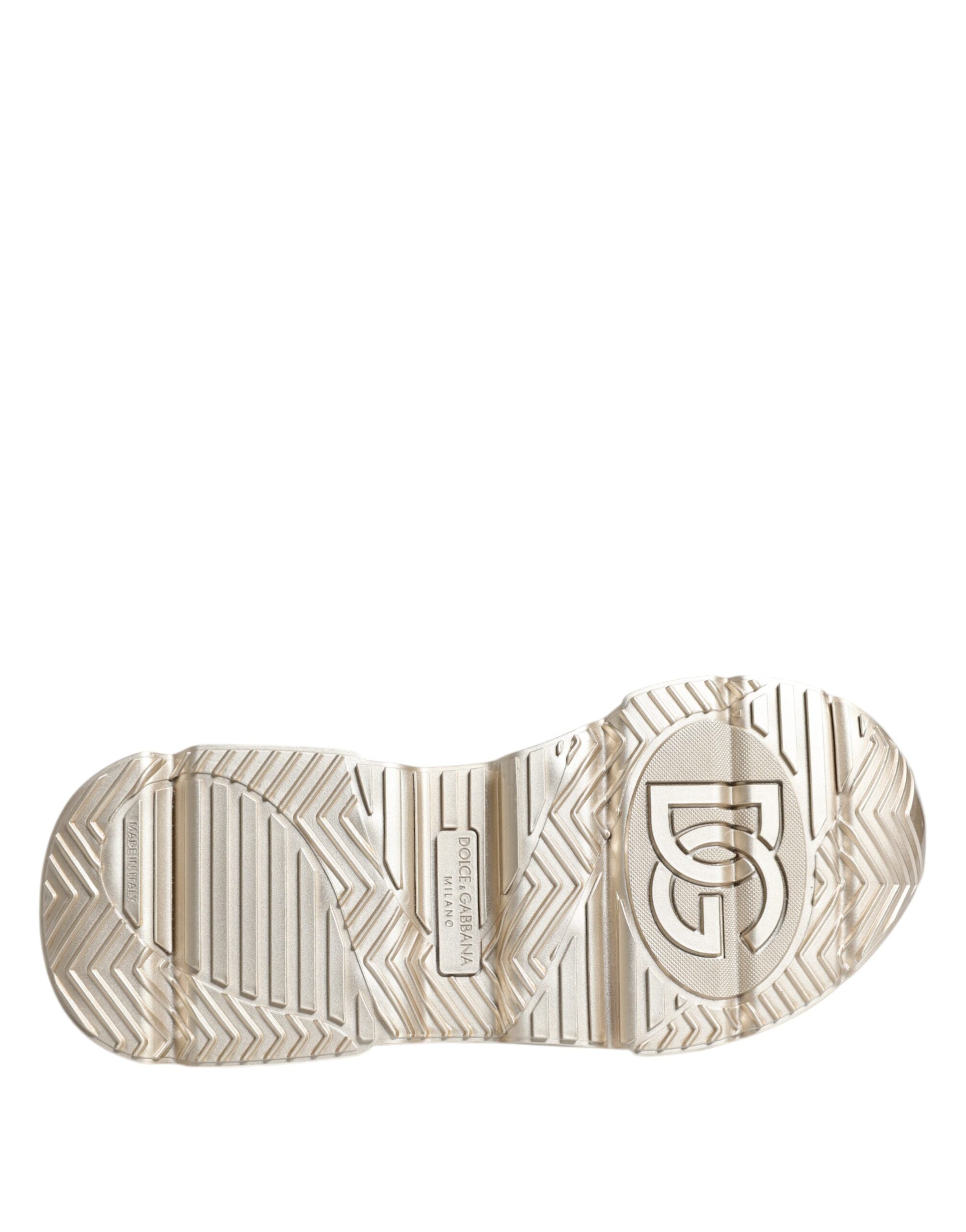Gold Sequin Iridiscent Daymaster Sneakers Shoes - ventzia