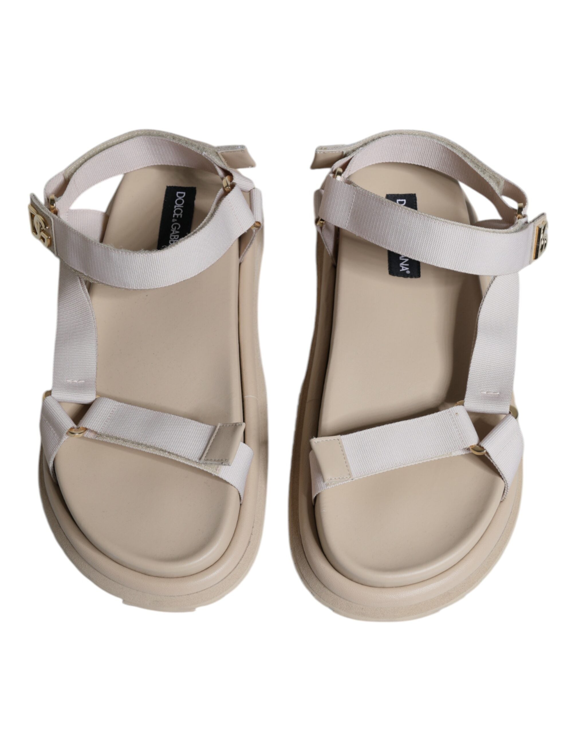 Beige Nappa Devotion Strap Men Sandals Shoes - ventzia
