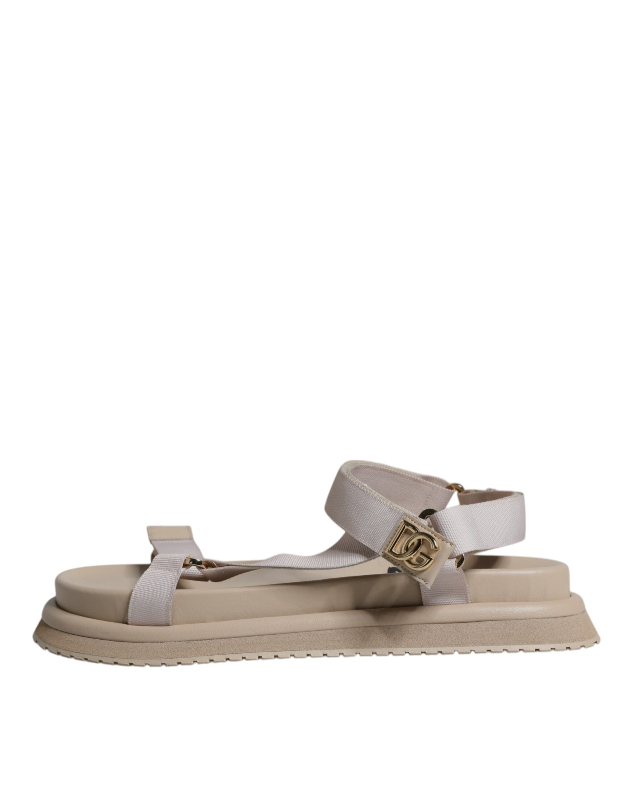 Beige Nappa Devotion Strap Men Sandals Shoes - ventzia