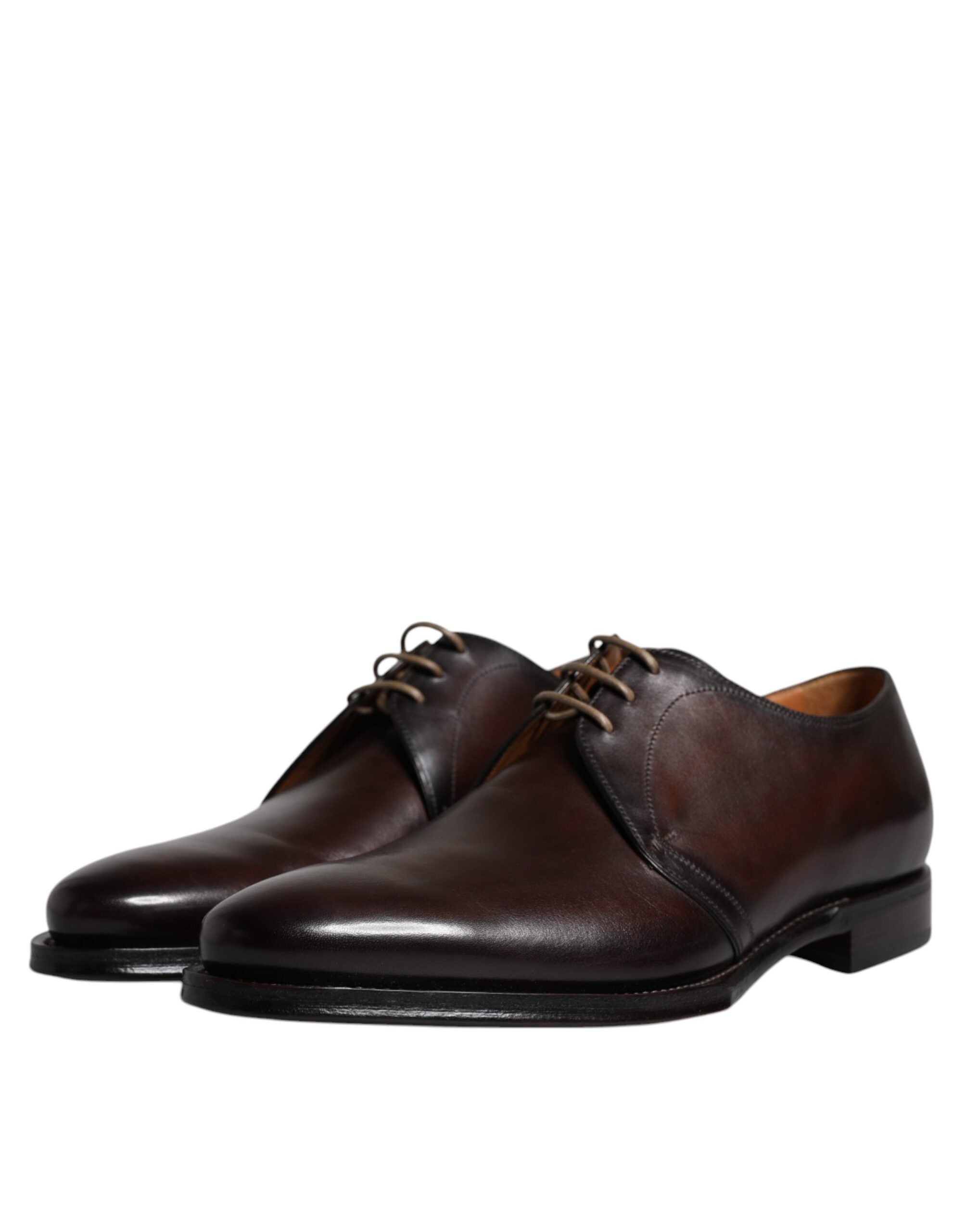 Black Leather Lace Up Men Derby Formal Shoes - ventzia