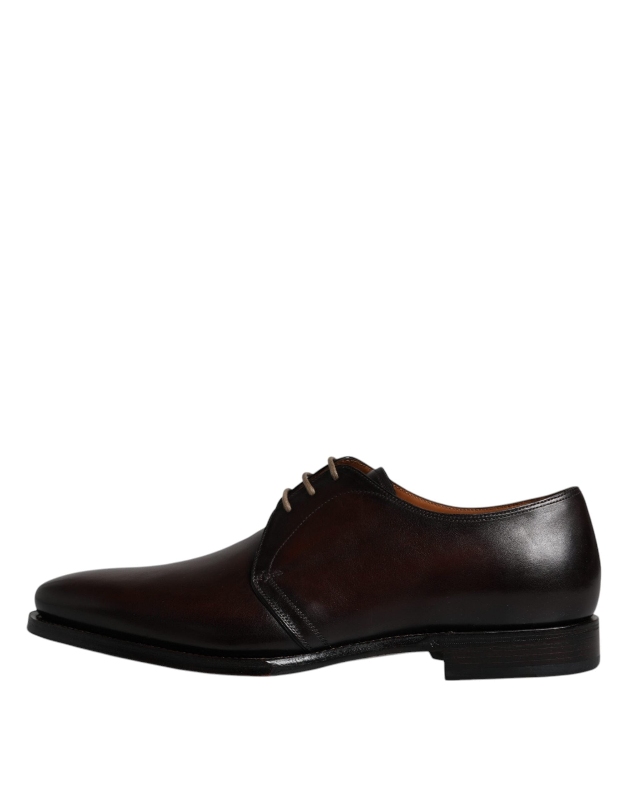 Black Leather Lace Up Men Derby Formal Shoes - ventzia