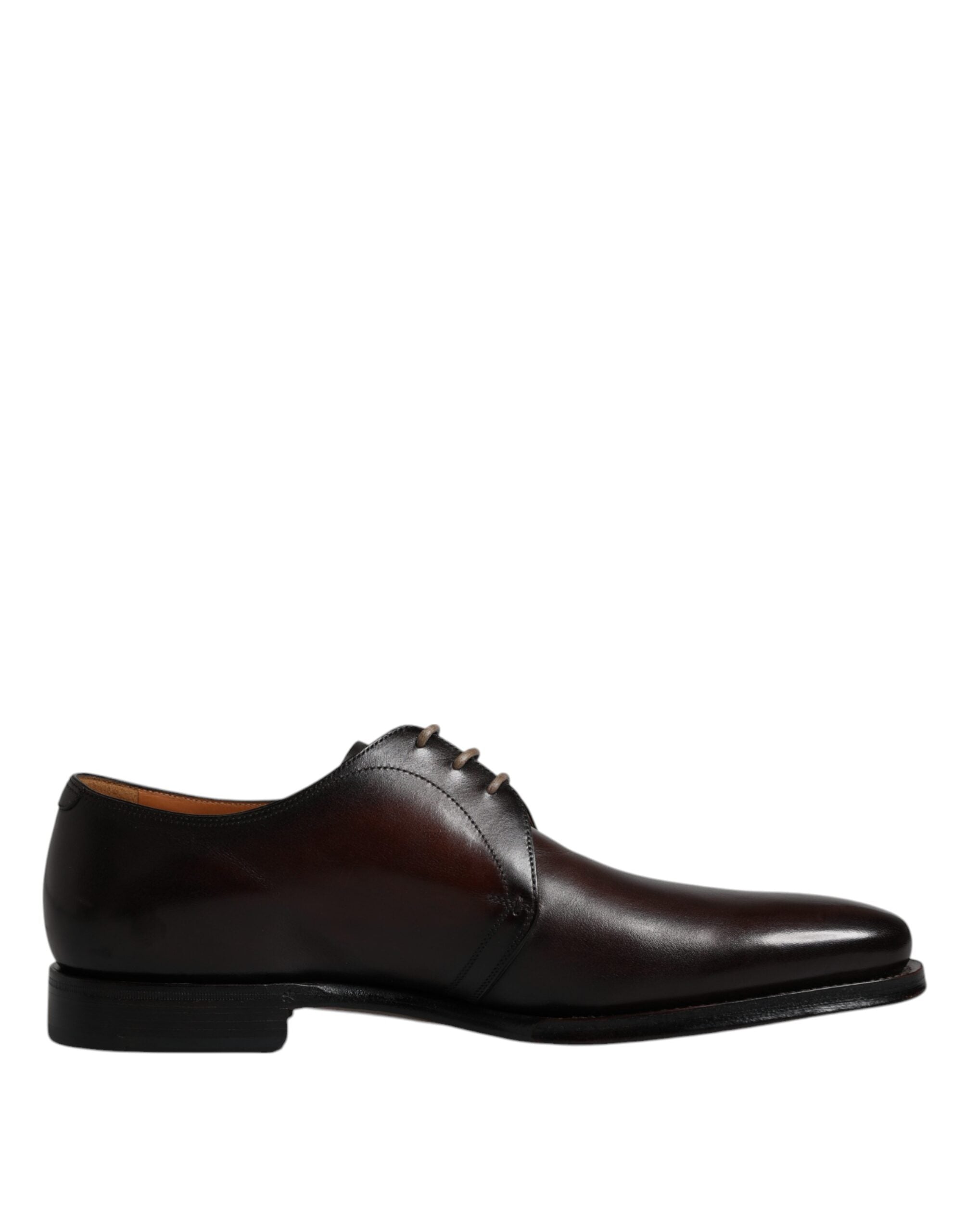 Black Leather Lace Up Men Derby Formal Shoes - ventzia