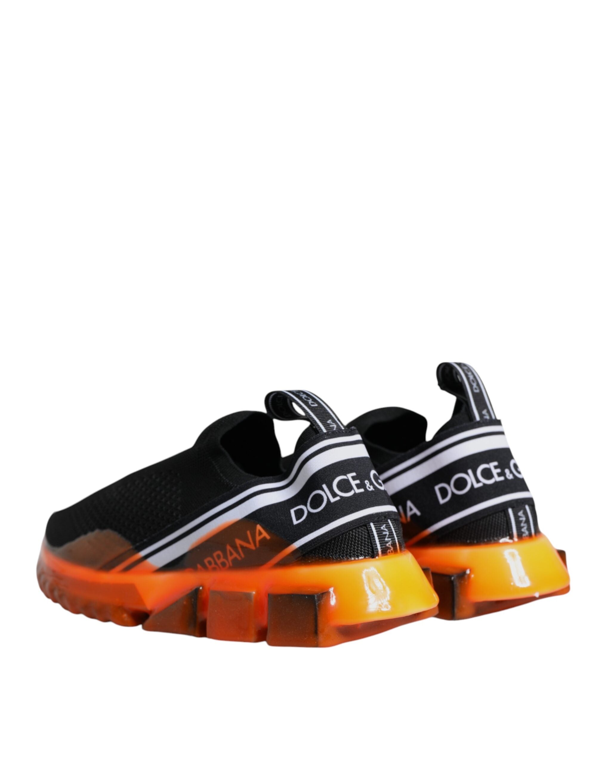 Black Orange Sorrento Slip On Sneakers Shoes - ventzia