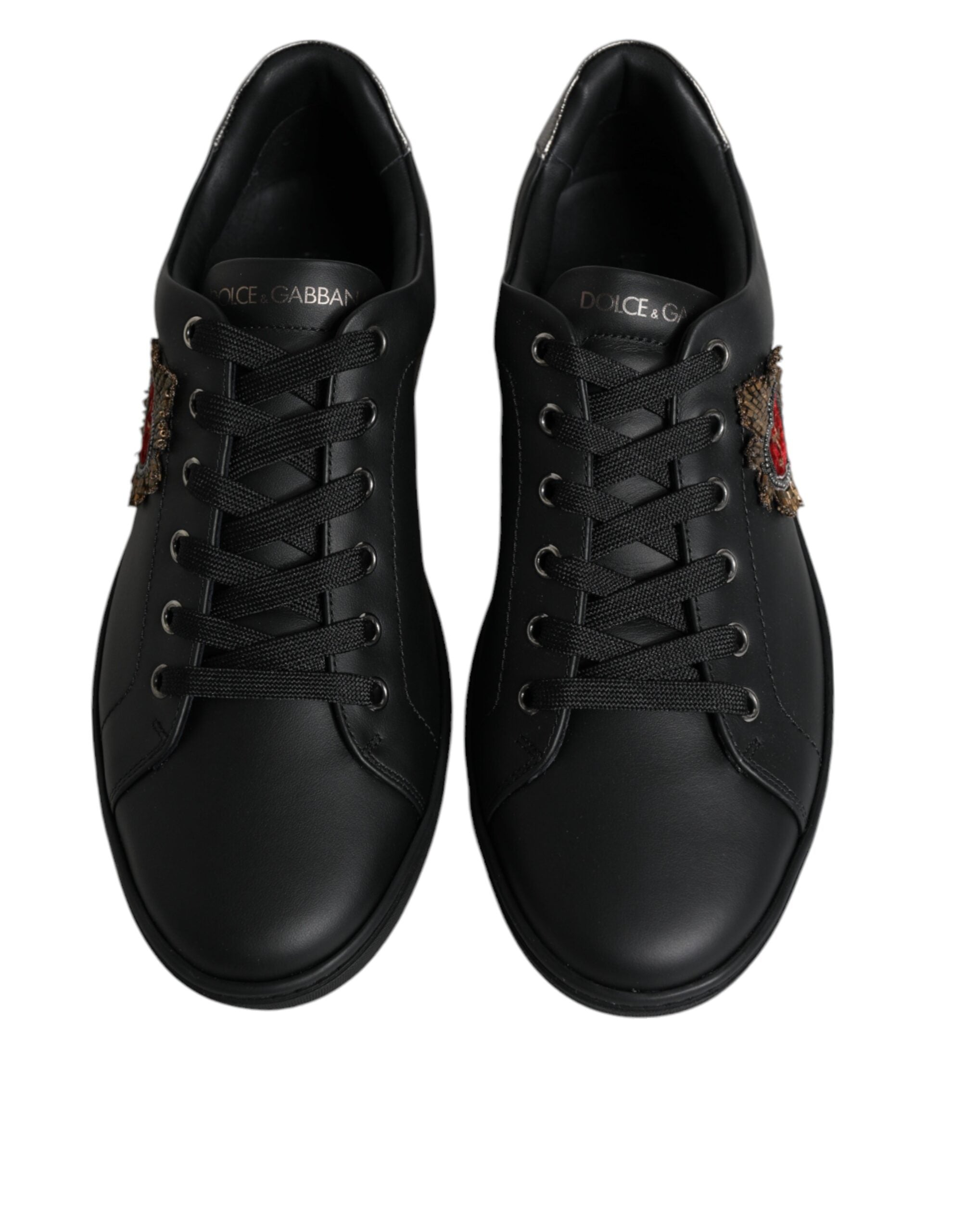 Black London Sacred Heart Men Sneakers Shoes - ventzia