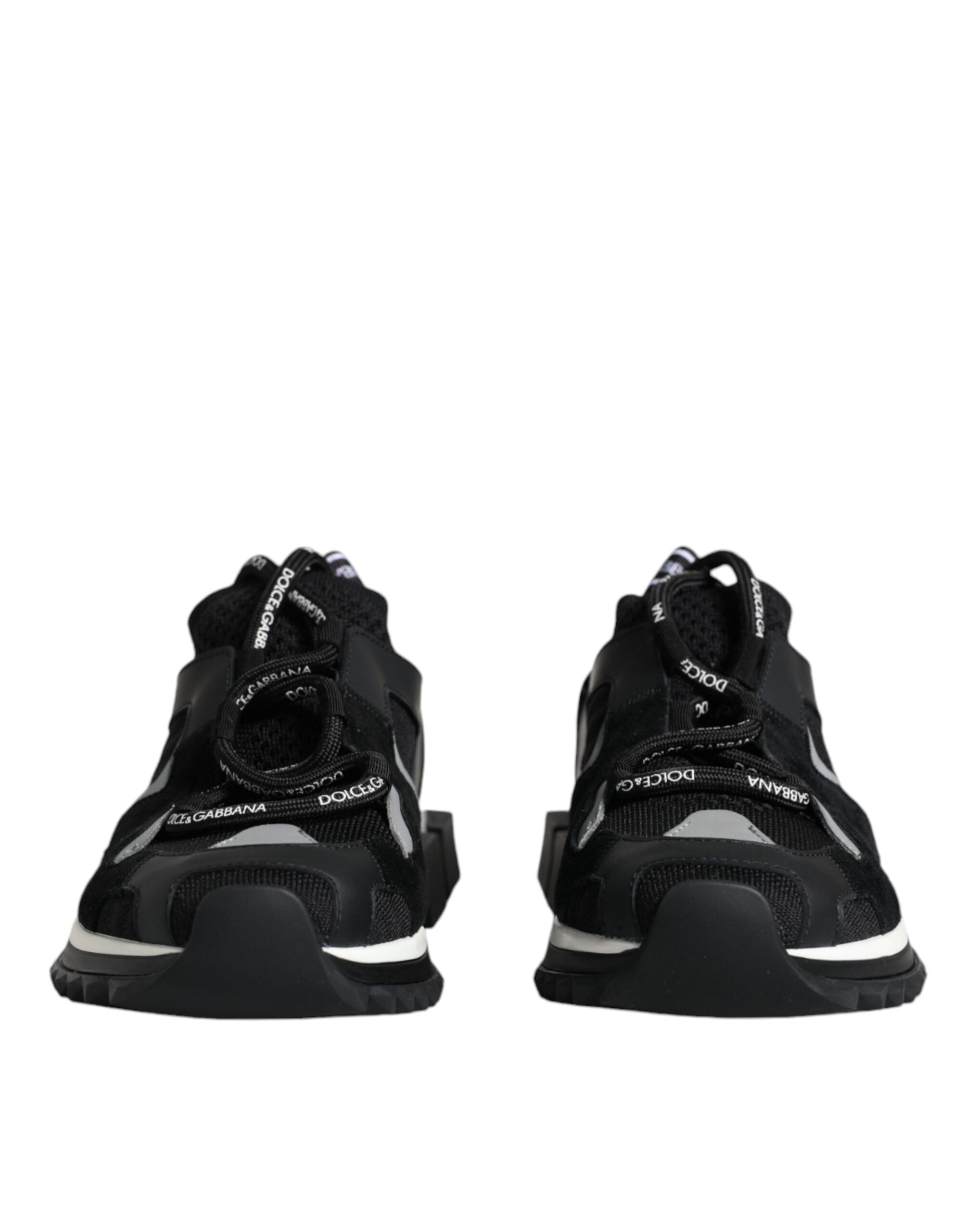 Black Mesh Sorrento Trekking Sneakers Shoes - ventzia
