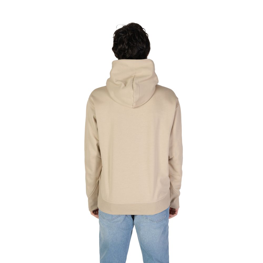 Beige Recycled Polyester Hoodie - ventzia