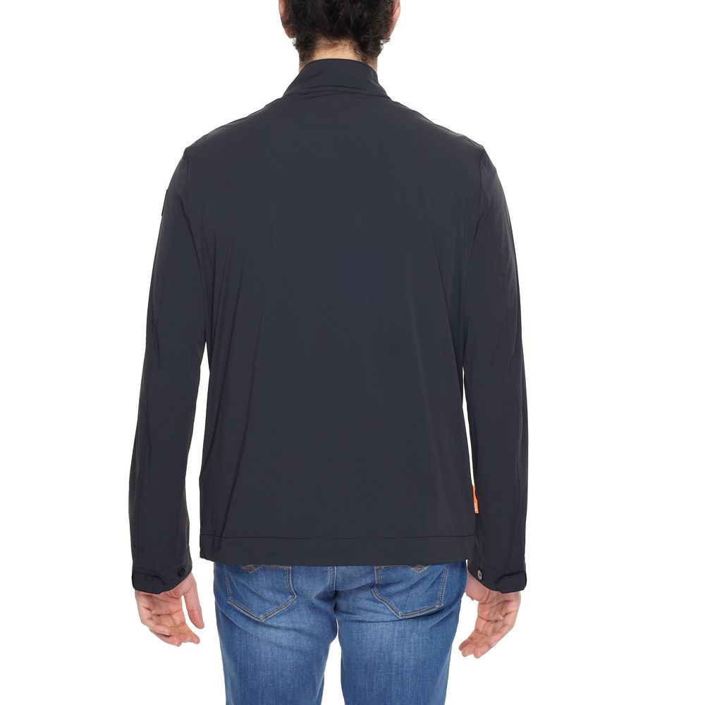 Black Nylon Jackets & Coat - ventzia