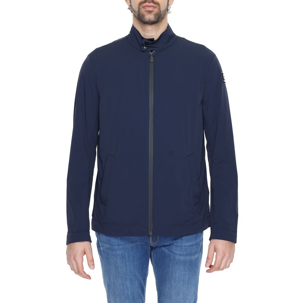 Blue Nylon Jackets & Coat - ventzia