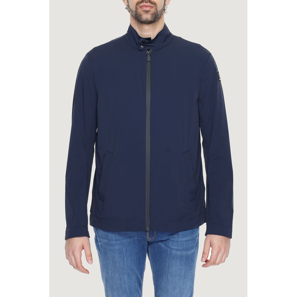 Blue Nylon Jackets & Coat - ventzia