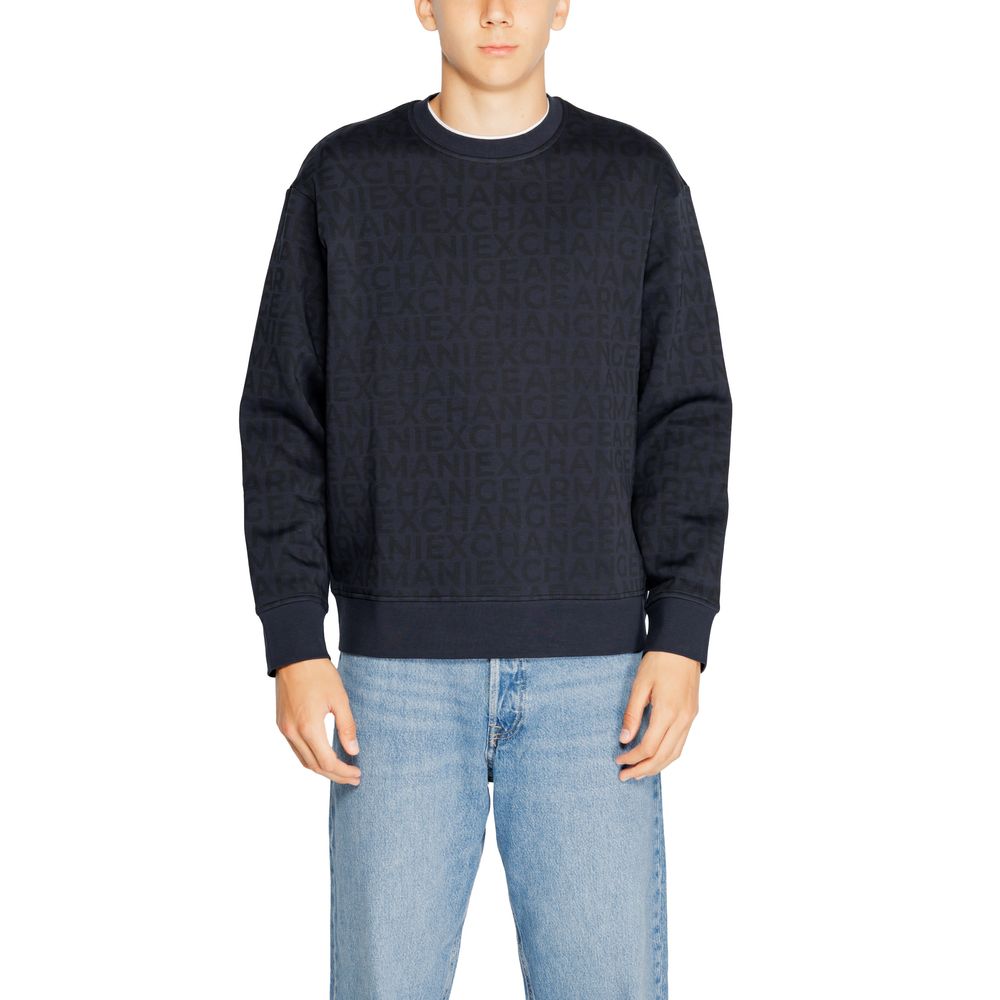 Blue Cotton Sweatshirt - ventzia