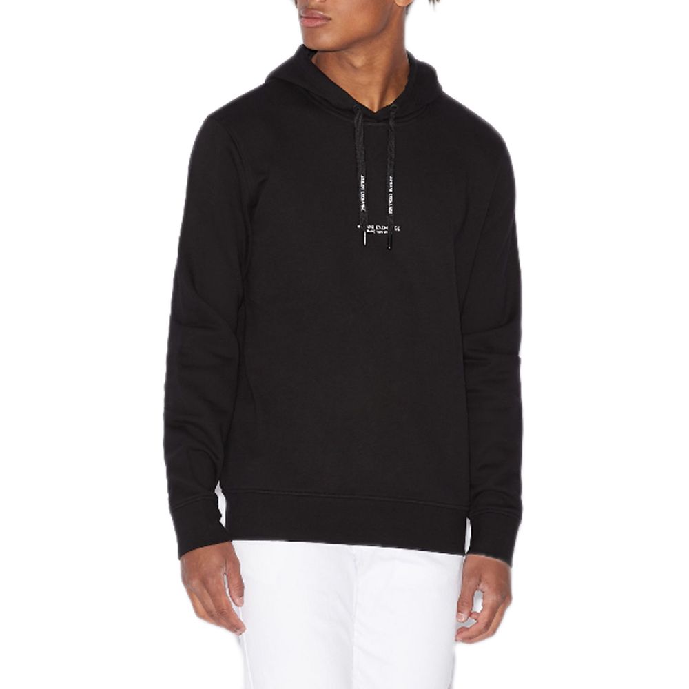 Black Cotton Hoody - ventzia