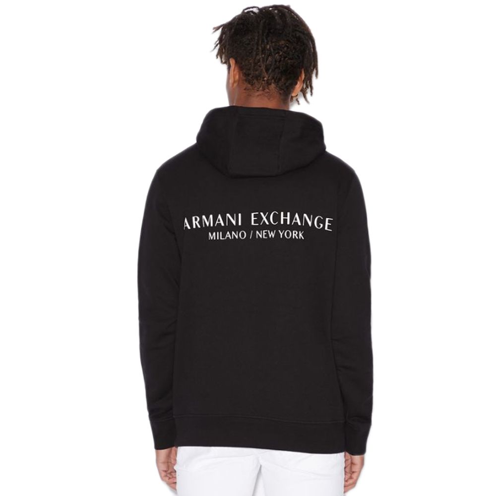 Black Cotton Hoody - ventzia