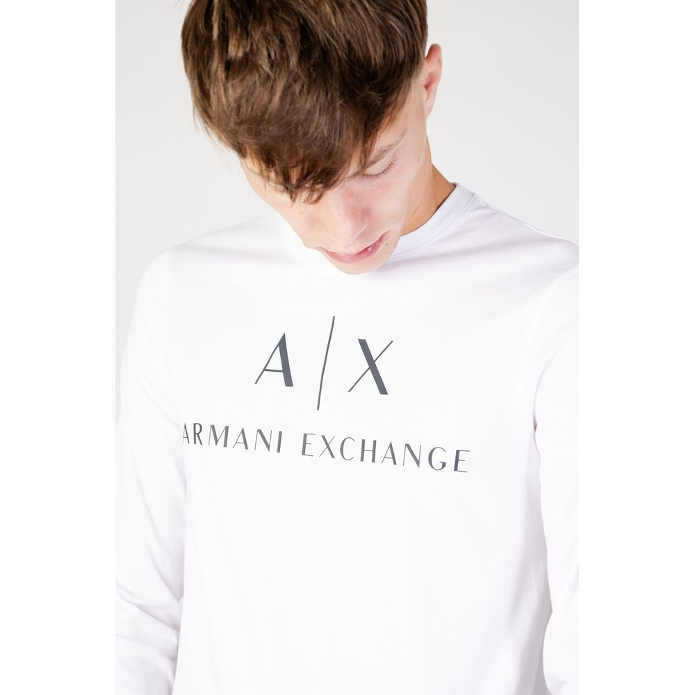 White Cotton Long Sleeve T-Shirt