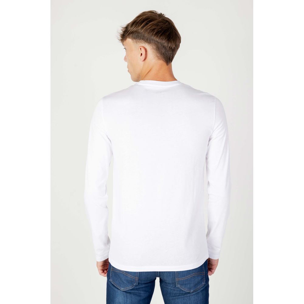White Cotton Long Sleeve T-Shirt