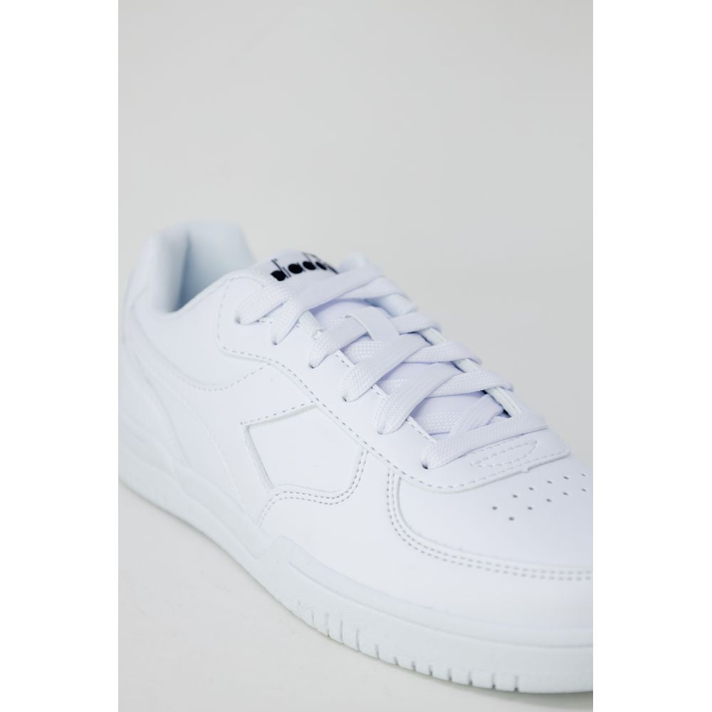 White Artificial Leather Sneaker - ventzia