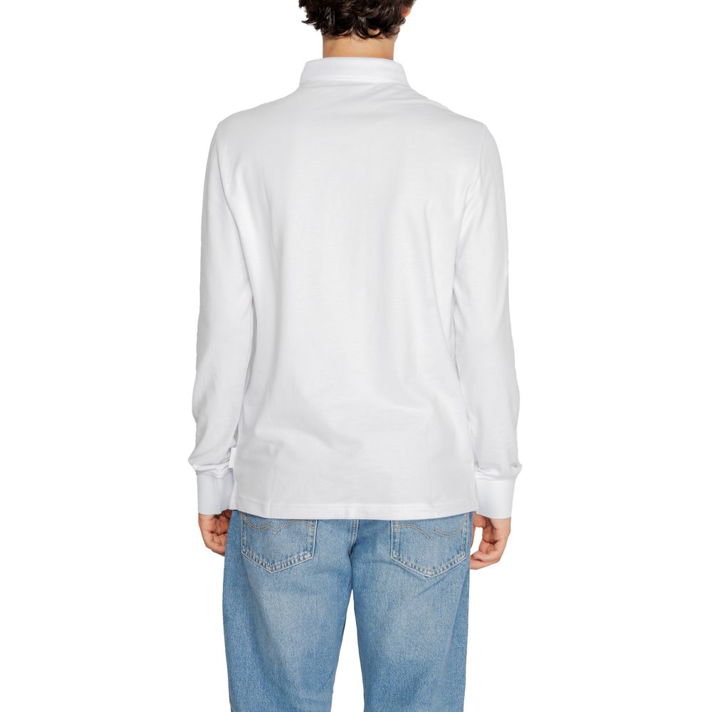 White Cotton Long Sleeve T-Shirt