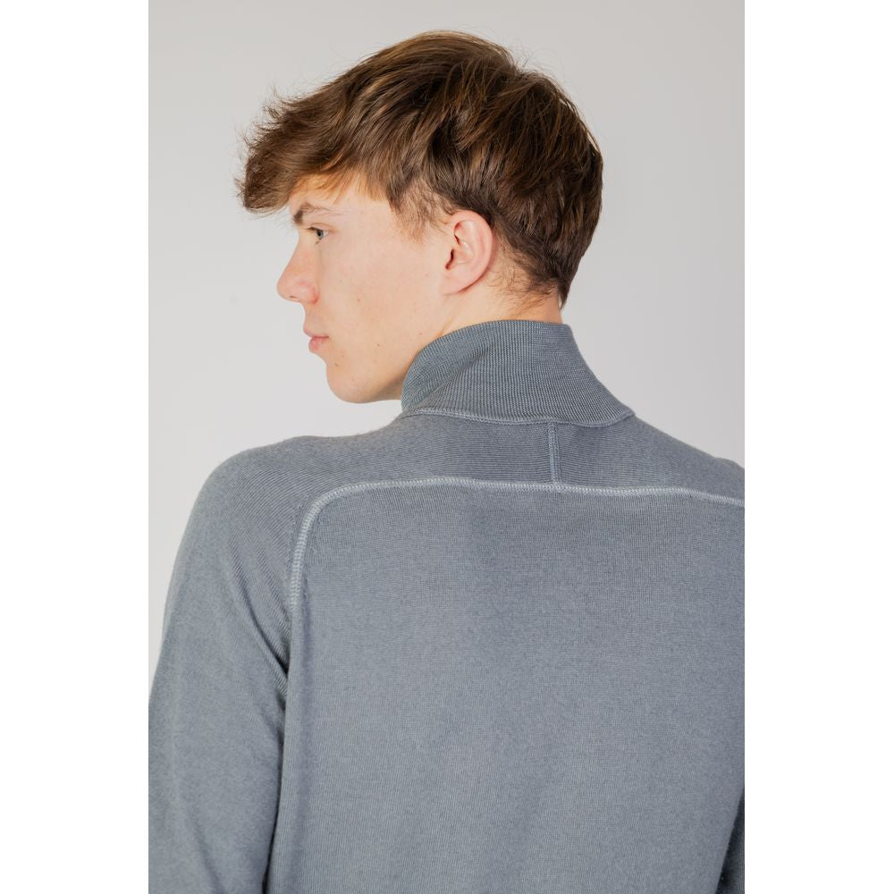 Gray Wool Cardigan - ventzia