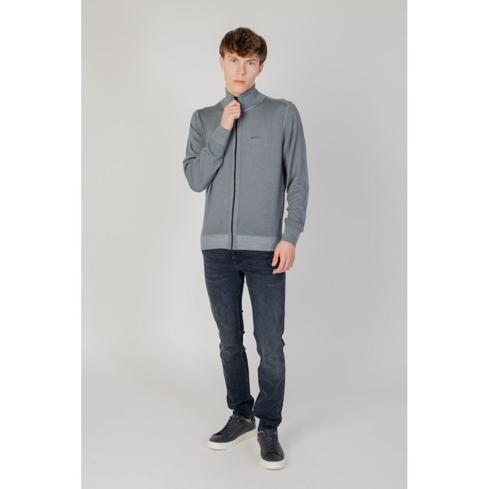 Gray Wool Cardigan - ventzia